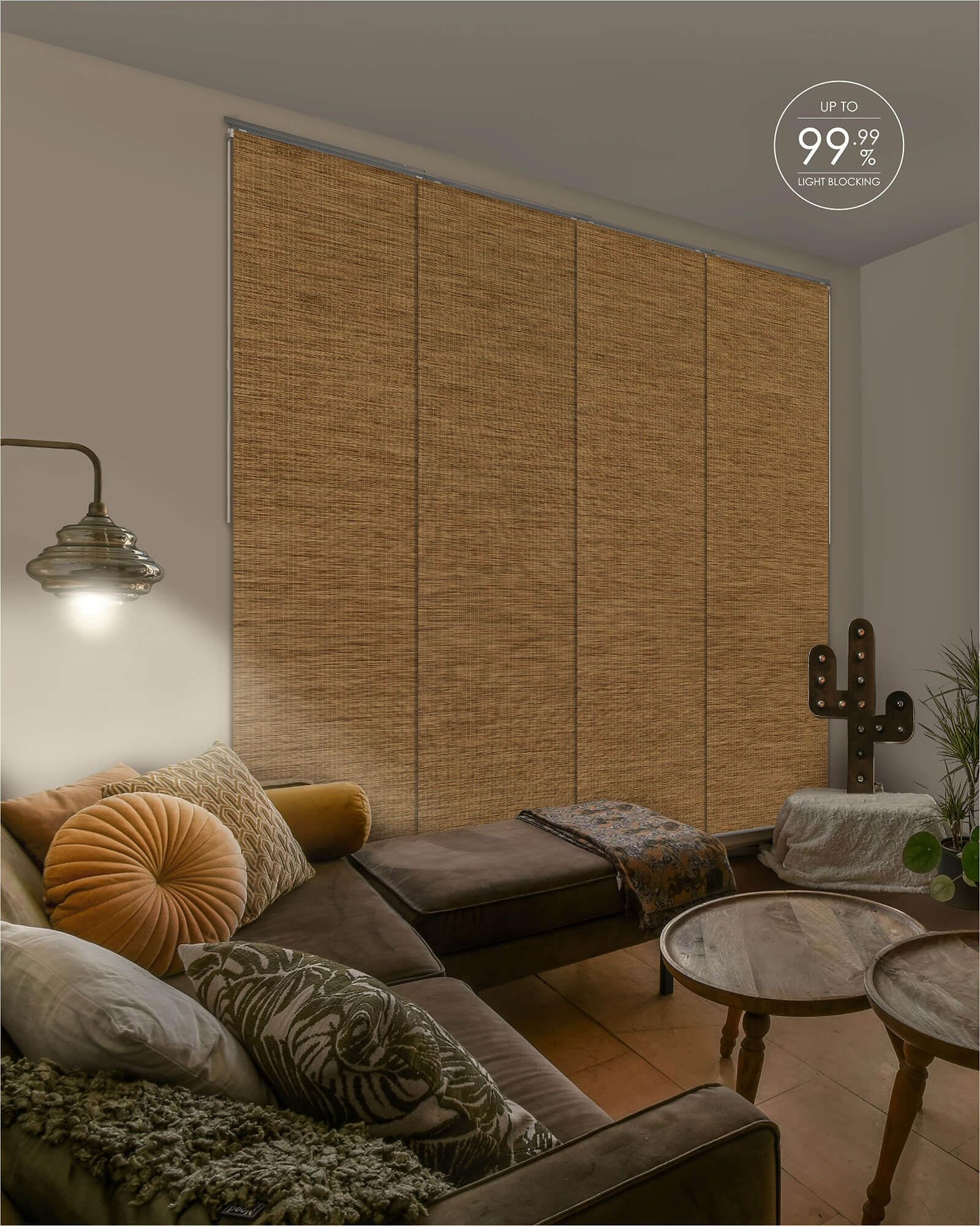 GoDear Design 99.99% Blackout Adjustable Sliding Vertical Blinds 45.8