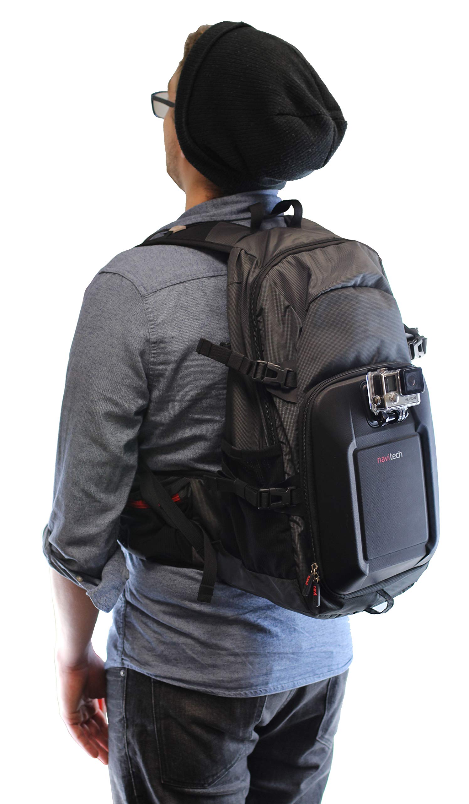 Navitech Action Camera Backpack with 30-in-1 Accessory Kit & Chest Strap - Compatible with SJCAM SJ8 Plus, SJ8 Air, SJ5000X - Perfect for Outdoor Adventures, Travel & Extreme Sports