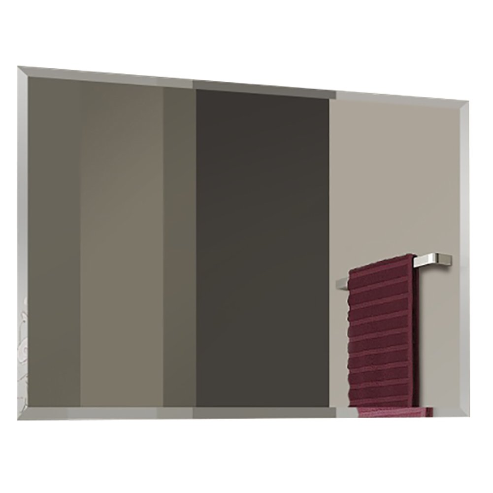 HUOQILIN Frameless Beveled Edge Bathroom Mirror - 60x80cm Wall Mounted Vanity Mirror for Modern Bathroom Decor | Perfect for Small Spaces, Powder Rooms & Guest Baths