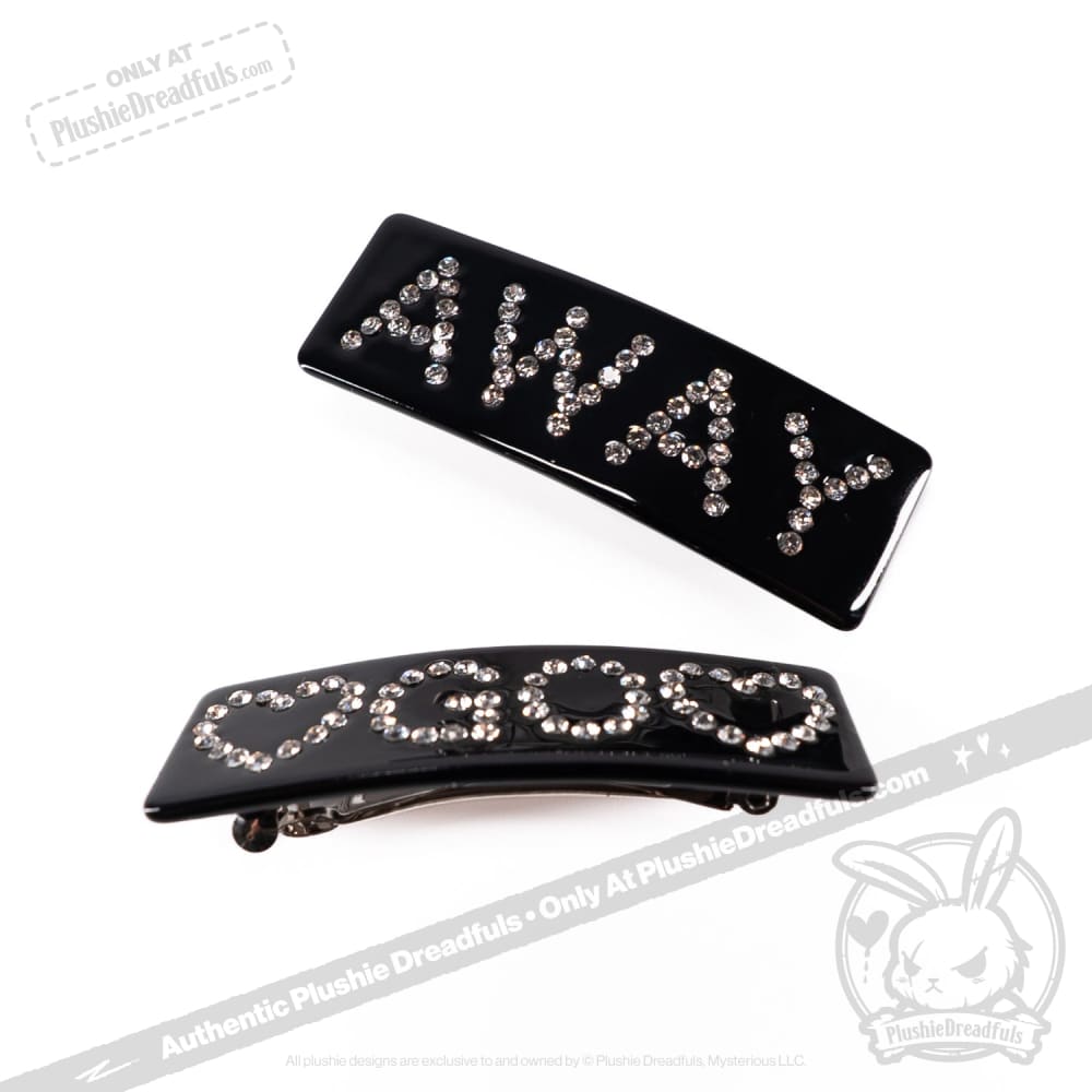 Go Away Hair Clip Set - 6 Pack Non-Slip Hair Clips for Women & Girls - Perfect for School, Work, Parties & Everyday Styling