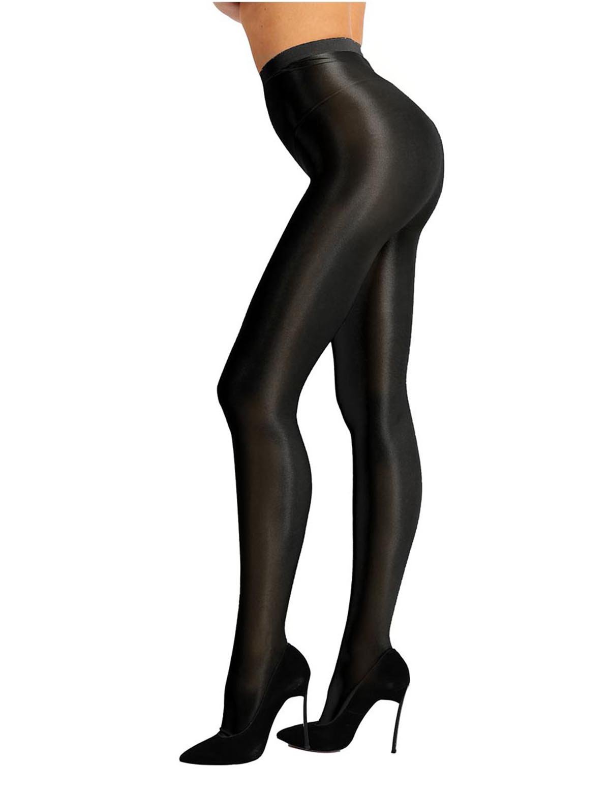 YEAHDOR Women's 70D Shimmery Ballet Tights - Stretchy Footed Dance Pantyhose with Control Top for Ballet, Yoga & Performance (Pack of 1)
