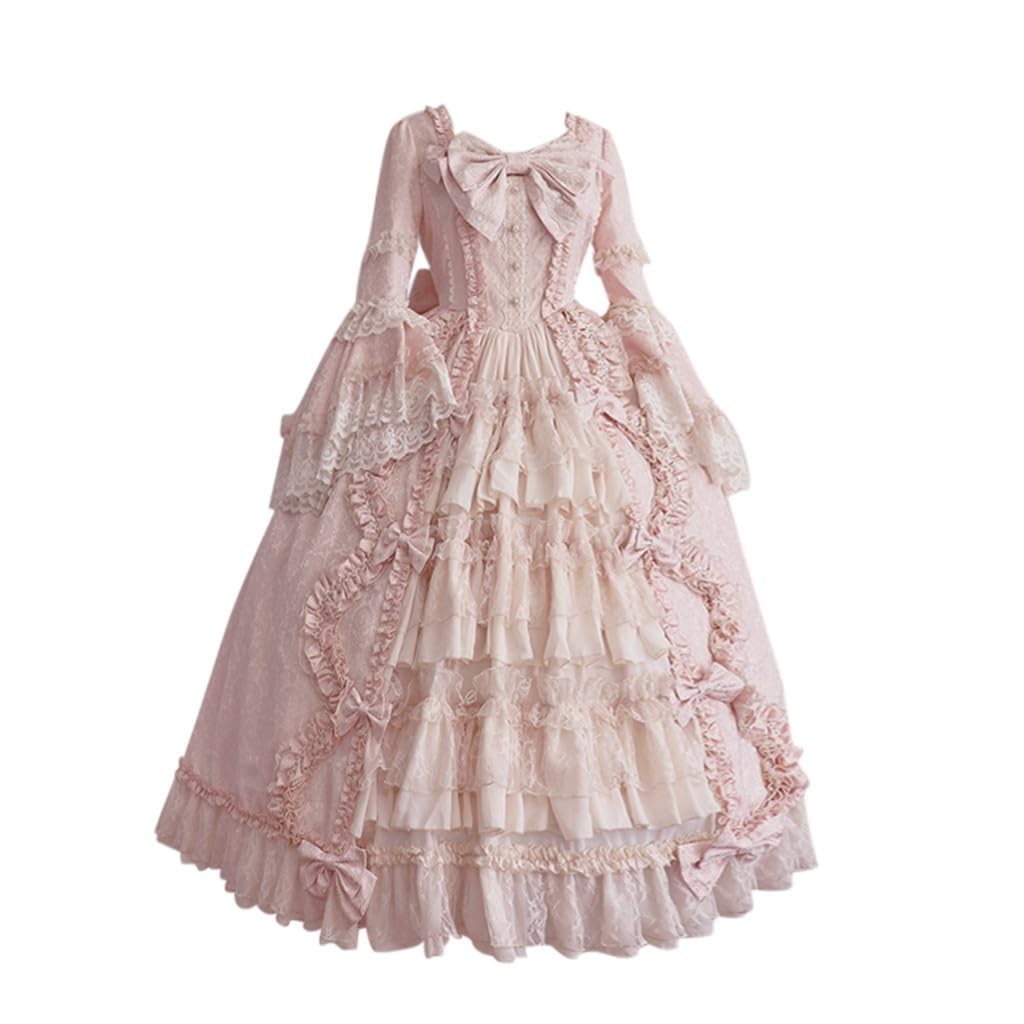 Plus Size Renaissance Dress for Women - Victorian Gown French Lolita Princess Costume with Flare Sleeves | Court Cosplay, Historical Reenactment & Themed Parties