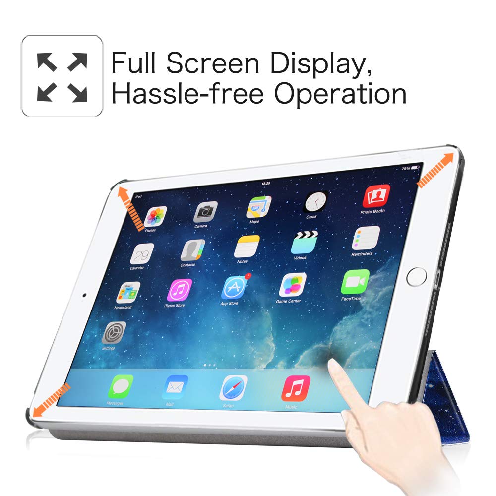 Fintie SlimShell Case for iPad 6th/5th Generation & iPad Air 2/Air 1 (9.7 Inch 2018/2017 Model) - Lightweight Stand Cover with Auto Sleep/Wake Feature, Starry Sky Design - Perfect for Work, Study & Travel Protection