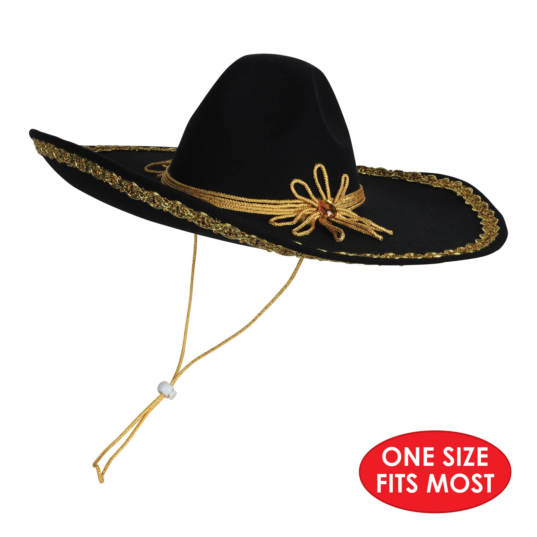 Beistle Felt Sombrero Hats - Mexican Fiesta Party Supplies for Cinco de Mayo, Themed Parties & Costume Accessories