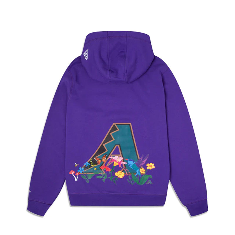 Arizona Diamondbacks Blooming Purple Men's Pullover Hoodie | MLB Fan Gear for Baseball Games & Casual Wear