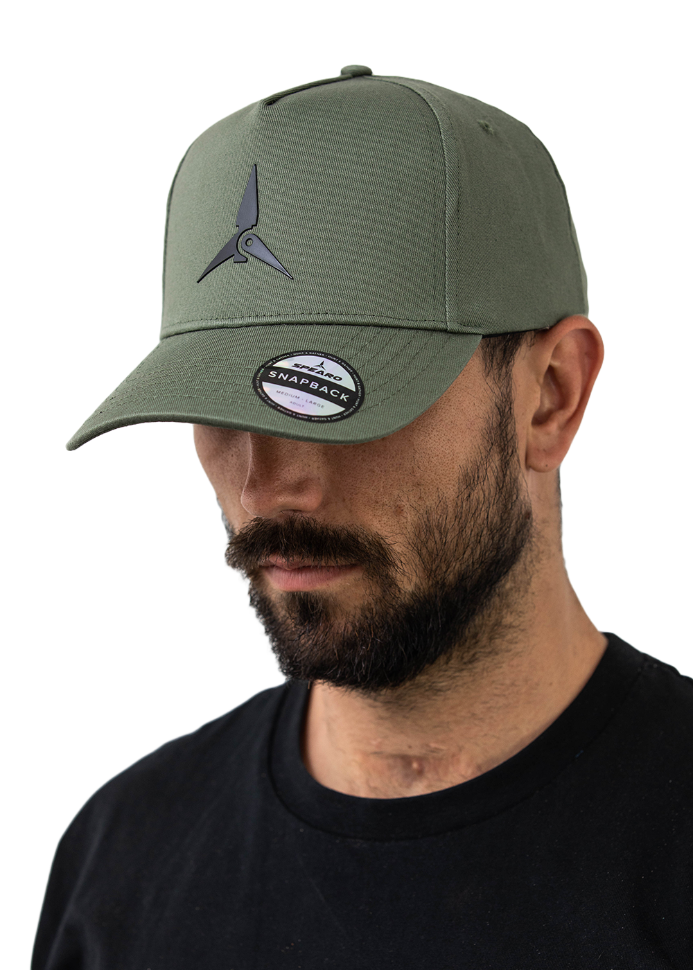 Spearo Snapback Cap with Raised Flopper Design - Adjustable Flat Bill Hat for Fishing, Hunting & Outdoor Adventures - Perfect for Anglers and Outdoor Enthusiasts
