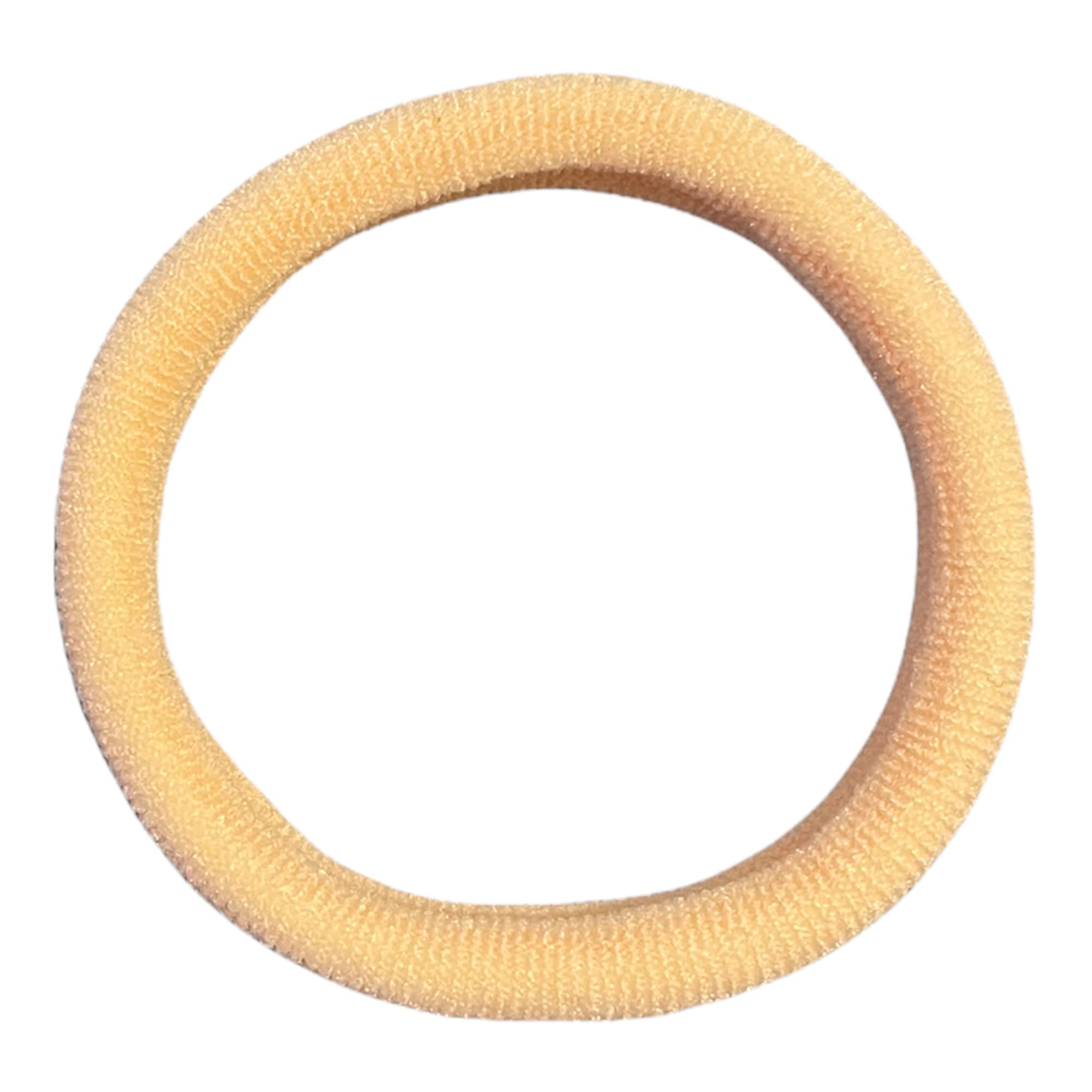 20 Pack Snag-Free Hair Bands & Elastics - Thick Endless Design Bobbles in Beige & Bright Colors | Gentle Hold for Thick Hair, Ponytails & Braids
