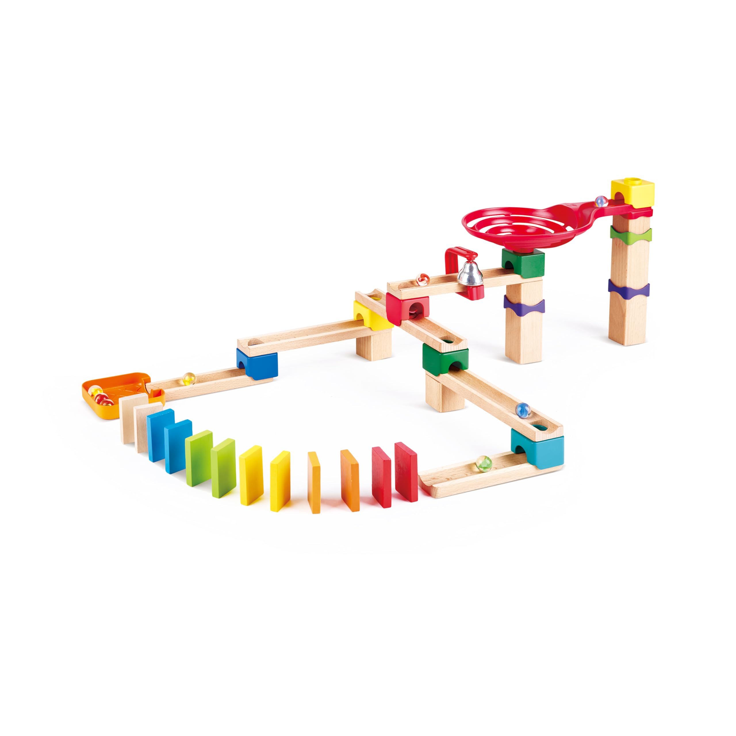 HAPE Crazy Rollers Stack Track - Wooden Marble Run Toy for Kids Ages 3+ | STEM Learning, Early Development & Fun Family Game Night Activity