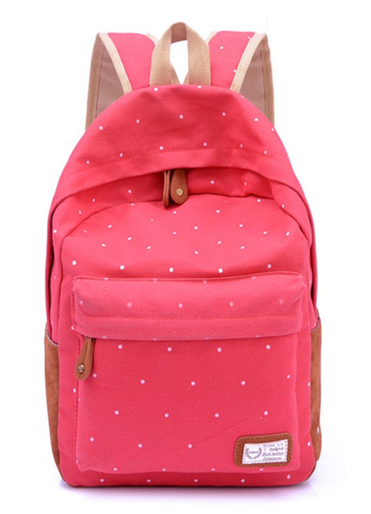 Unisex Canvas Dot Backpack for School, Travel & Laptop - Durable & Stylish