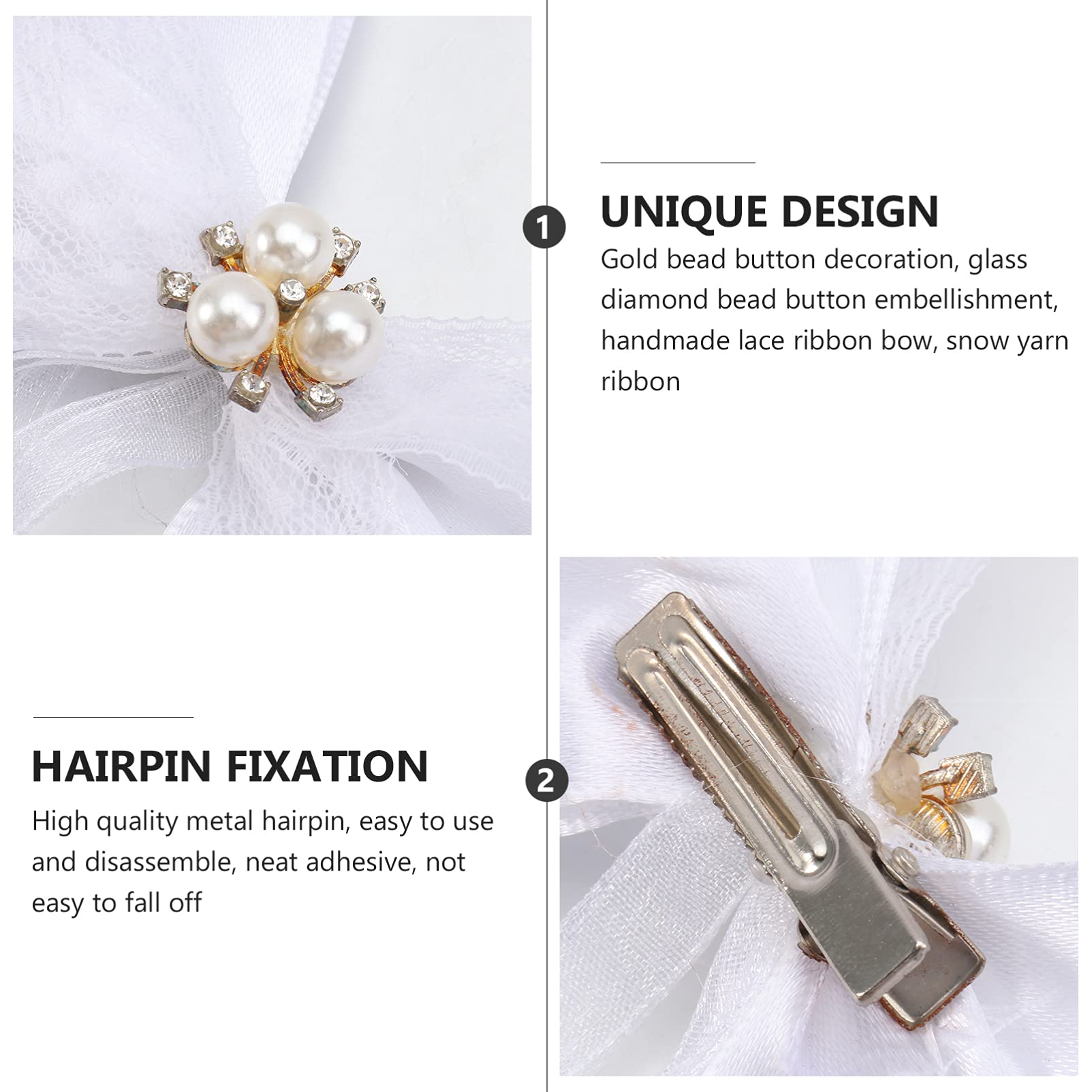 1pc White Lace Wedding Veil Headband with Bowknot Clip - Elegant Fairy Hair Barrette for Women, Bridal Accessories, Flower Girl Hair Clips, Perfect for Weddings, Parties and Special Occasions