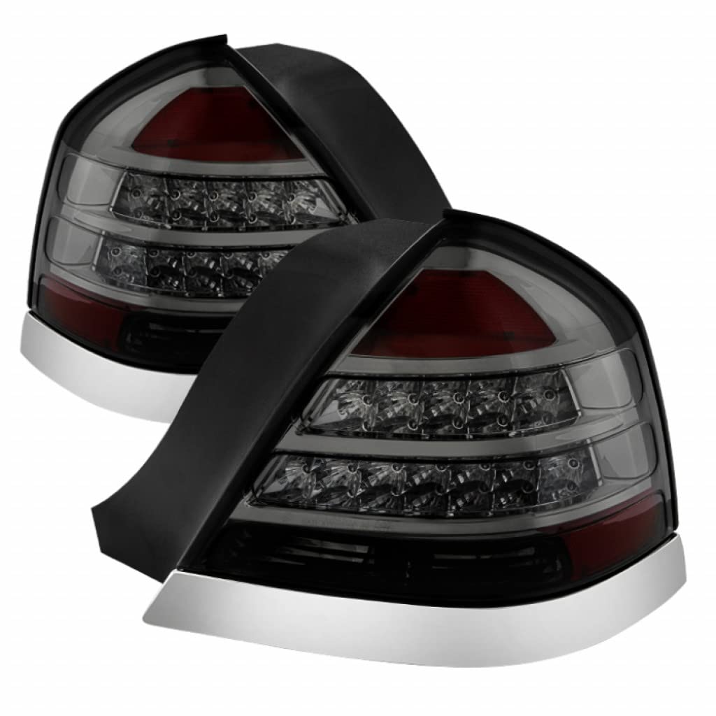 1998-2011 Ford Crown Victoria LED Smoke Tail Lights Pair - Spyder 9027628 | Upgrade for Enhanced Visibility & Style