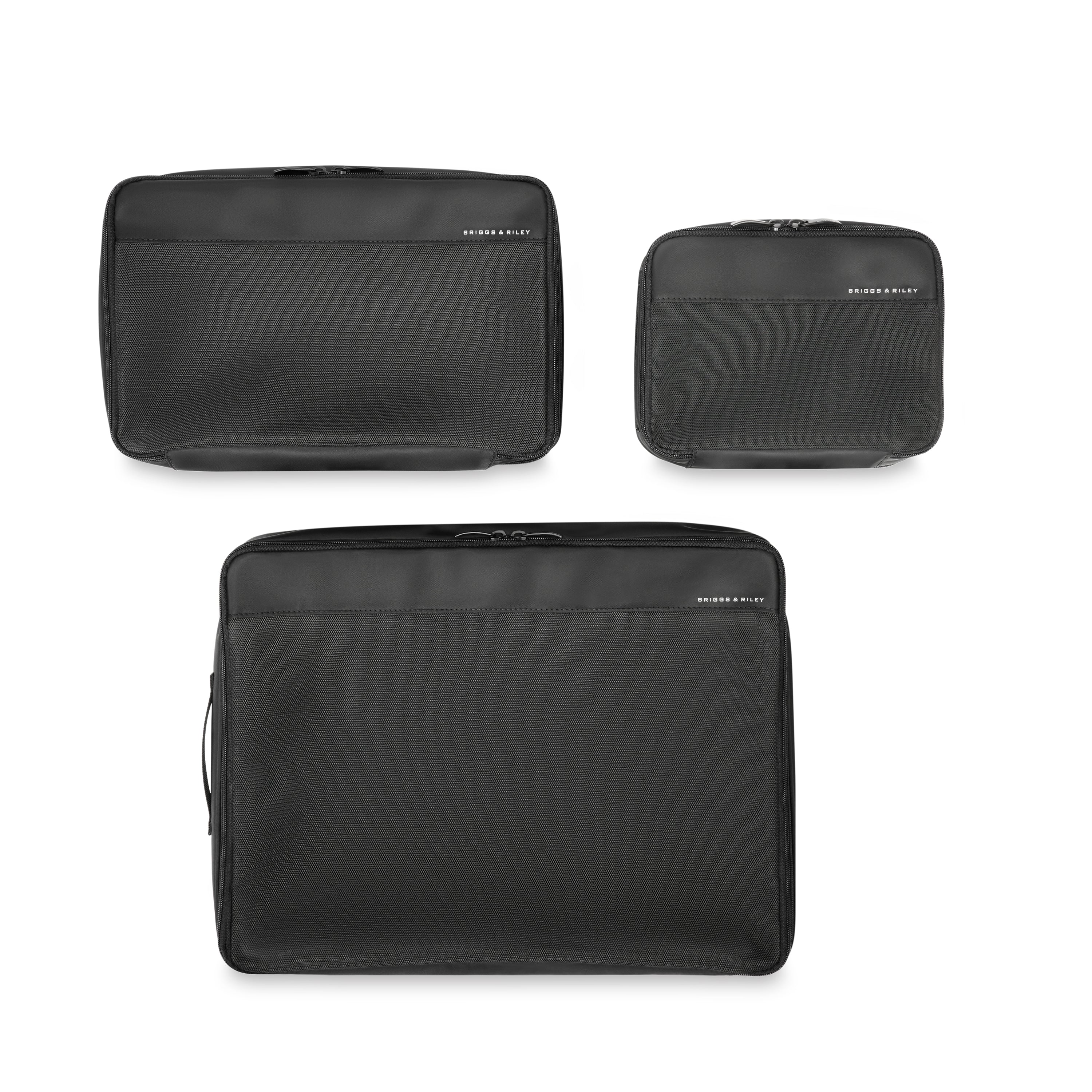 Briggs & Riley Travel Essentials Check In Packing Cube Set - 3-Piece Luggage Organizers for Suitcases | Perfect for Business Trips, Vacations & Weekend Getaways