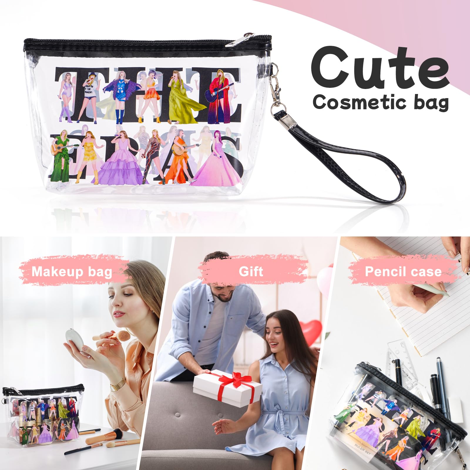 Singer Themed Makeup Bag for Women - Perfect Music Lover Gift for Friends, Sisters & TS Fans - Ideal Birthday, Christmas & Valentine's Day Present - Great for Travel, Cosmetics Storage & Daily Use