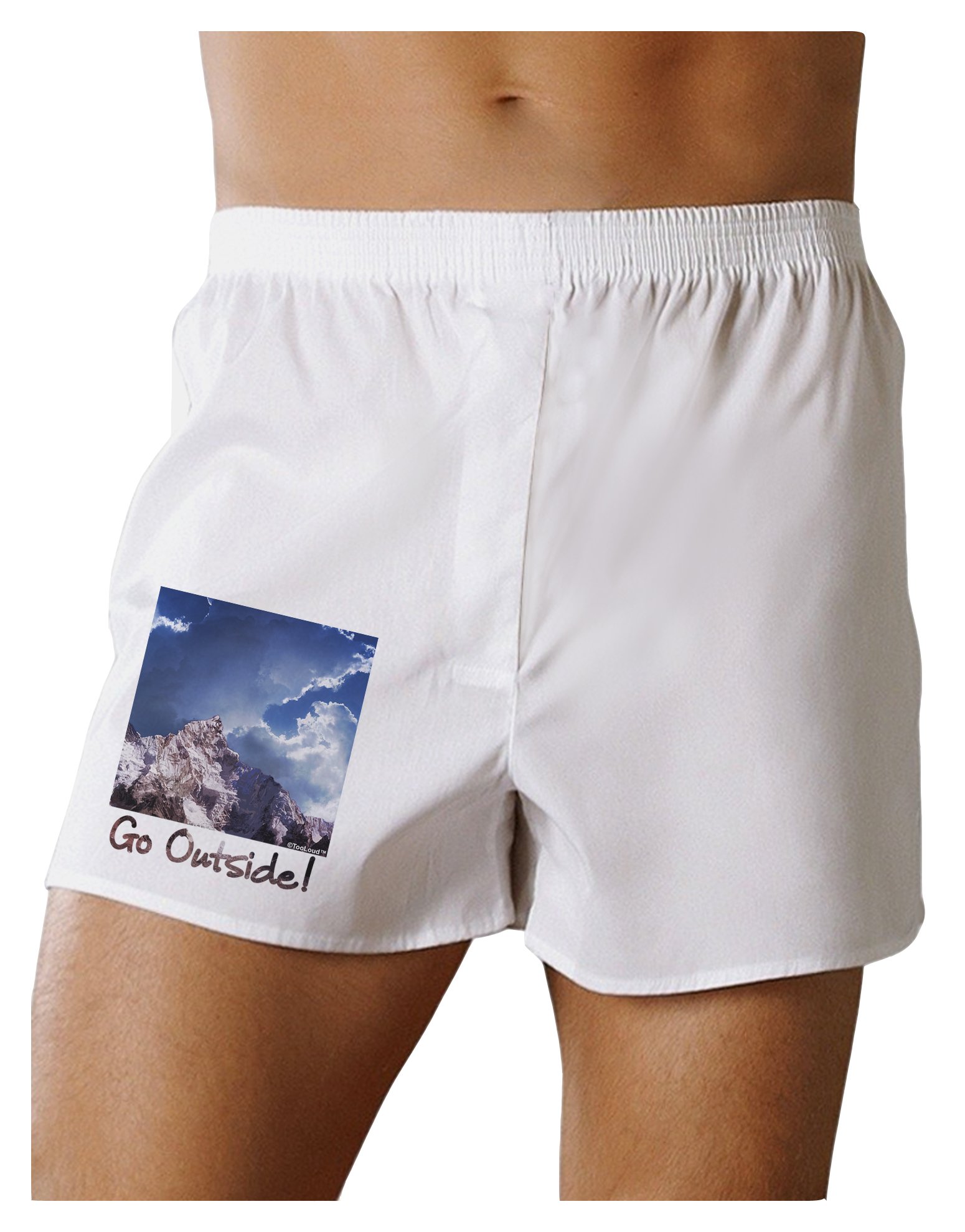 TooLoud Go Outside Mountain Boxers Shorts - Breathable Quick-Dry Men's Underwear for Hiking, Camping & Outdoor Adventures