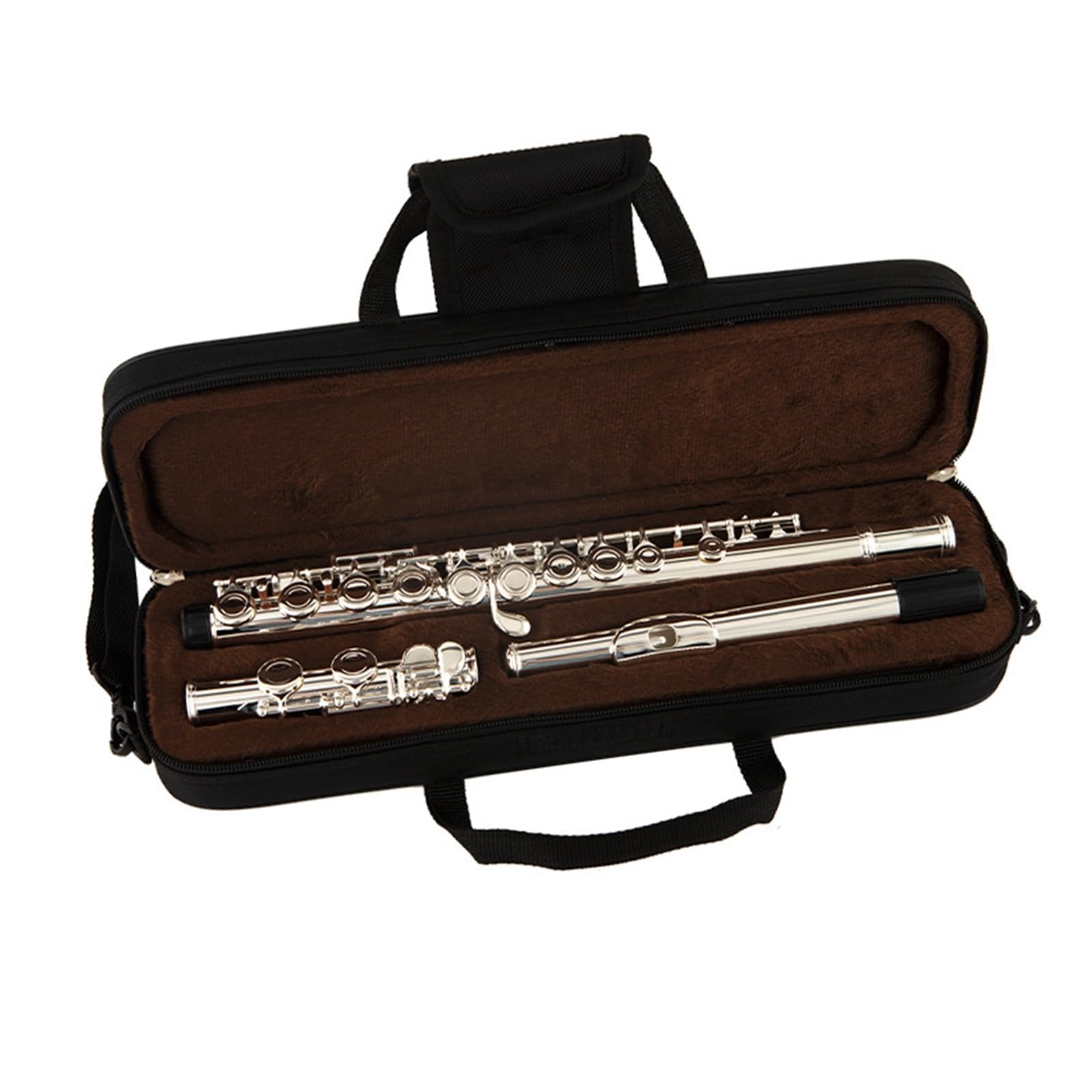 **Beginner Flute, Silver-Plated 16-Key C Flute with E Key, Woodwind Instrument – Perfect for Students, Band Practice & Live Performances**