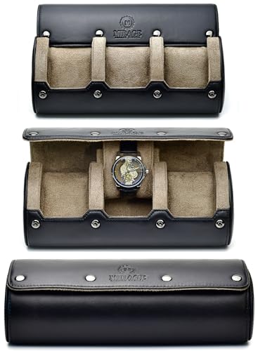 Saffiano Real Leather/3 watches roll