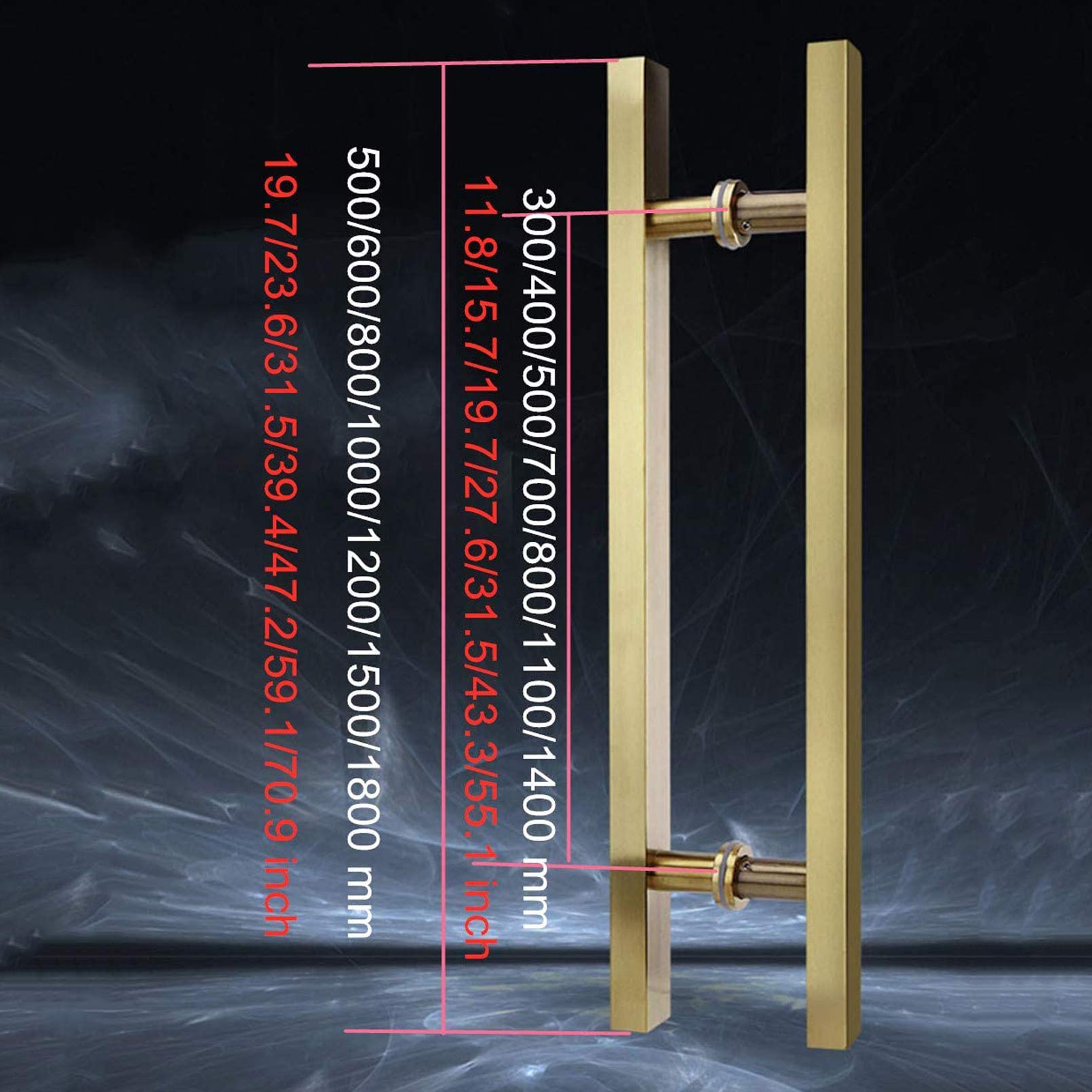 Heavy Duty Stainless Steel Sliding Barn Door Handle - T Bar Shower Pull Push Handle for Bathroom, Glass Shed, Hotel & Office Doors - Durable Two-Sided Hardware in 7 Sizes (Perfect for Modern Farmhouse, Commercial Spaces & Home Renovations)