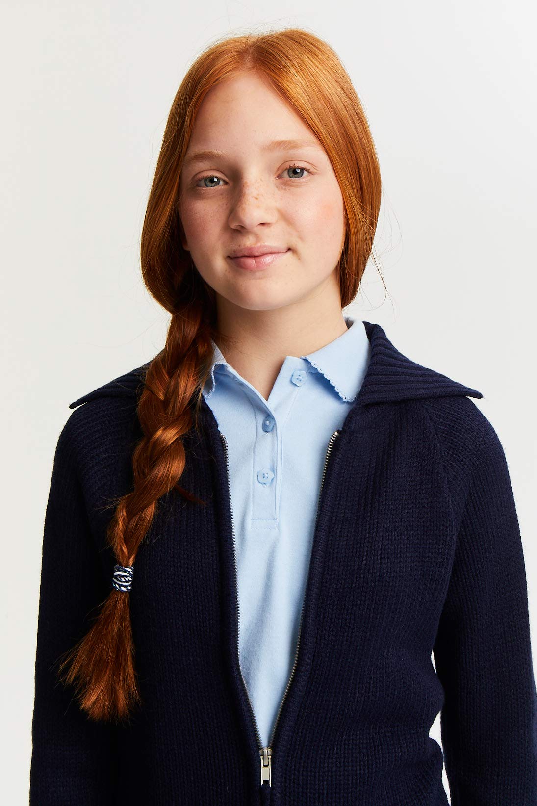 French Toast Kid's School Uniform Hair Accessories Set - Navy Blue & White Headbands & Hair Clips - Perfect for School Days, Picture Day & Special Occasions