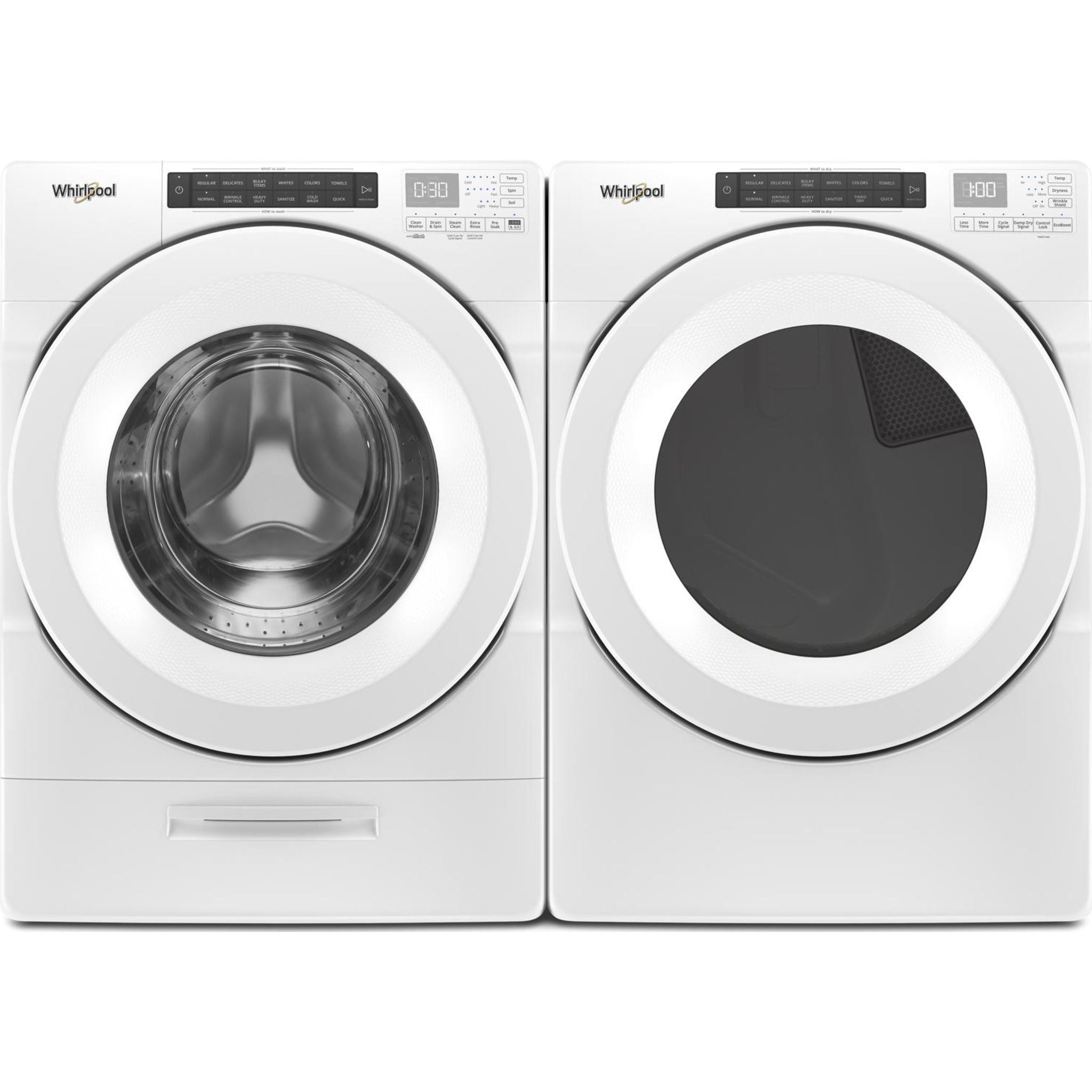Whirlpool WGD5620HW 7.0 Cu. Ft. White Gas Dryer - Energy Efficient Clothes Dryer for Large Families & Heavy Laundry Loads | Perfect for Home, Apartment & Laundromat Use