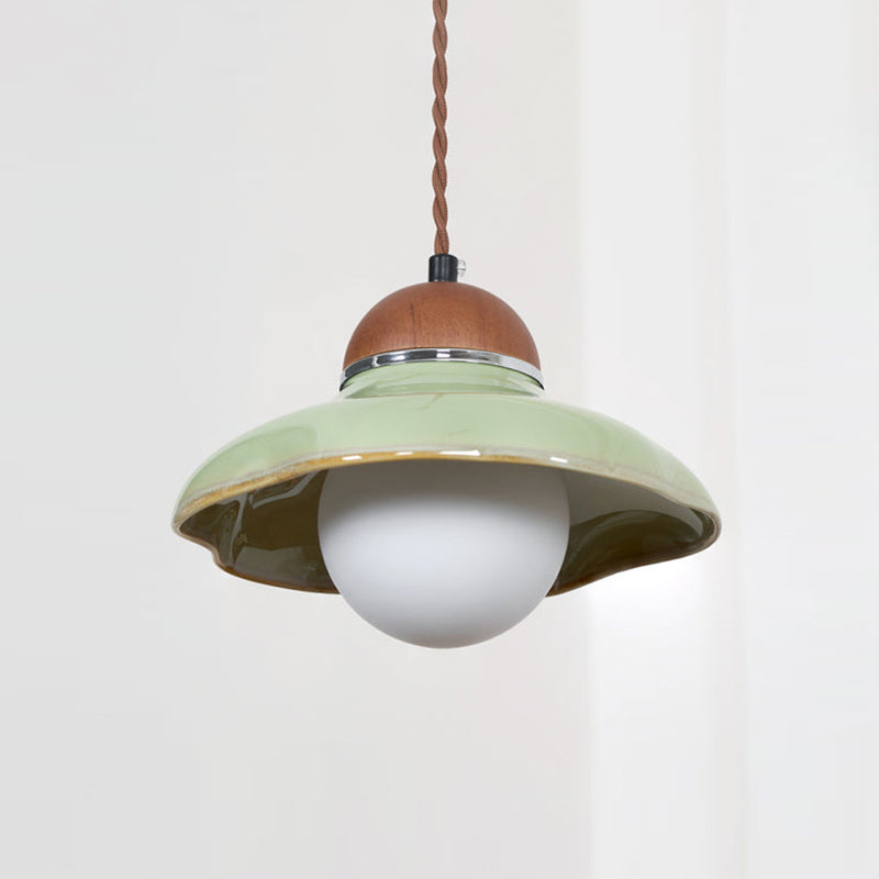 Edmund Ceramics Pendant Light - Handcrafted Modern Hanging Lamp for Kitchen Island, Dining Room & Bedroom Lighting Decor