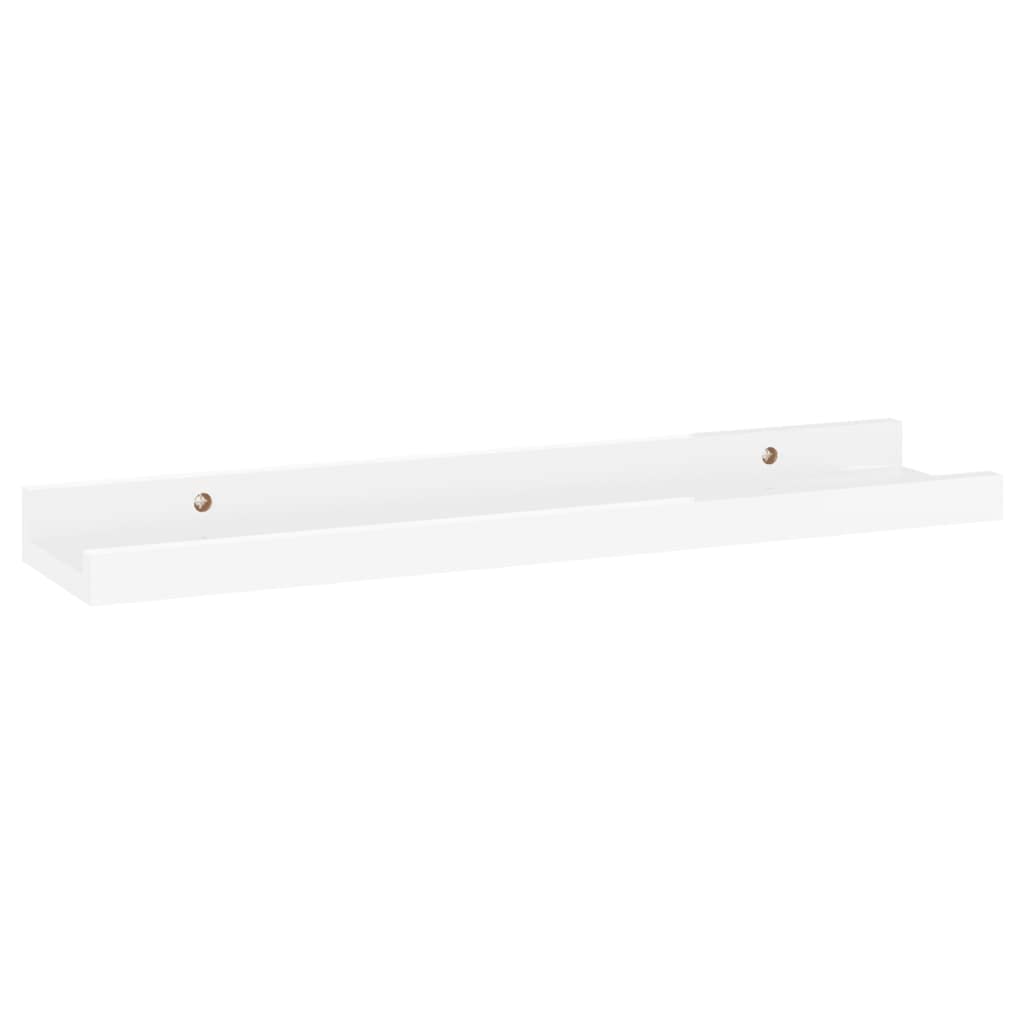FAMIROSA 4-Pack Wall Shelves - High Gloss White Floating Shelves 15.7x3.5x1.2 Inches - 4 lbs Weight Capacity - Perfect for Bathroom, Kitchen, Bedroom & Living Room Storage & Decor