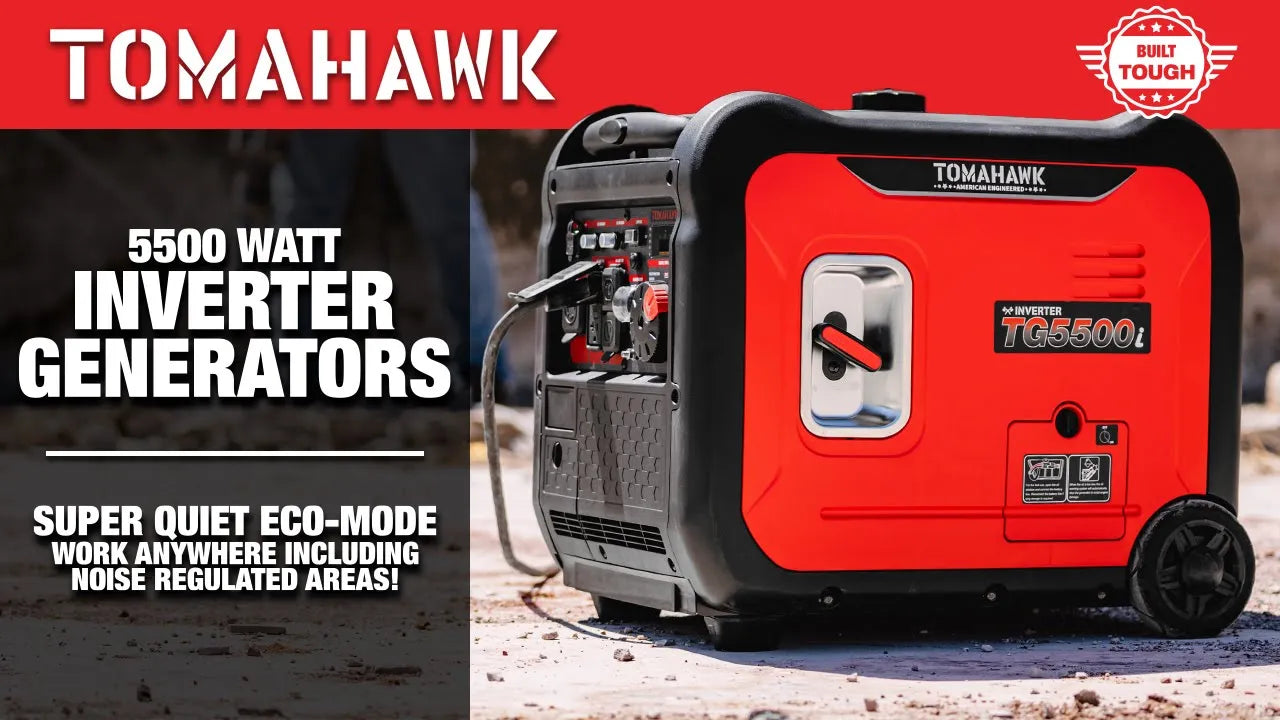 5500W Super Quiet Inverter Generator - Portable Gas Powered Generator for Camping, RV & Emergency Backup Power