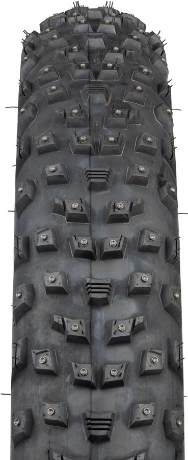 45NRTH Wrathlorde Tire - 27.5 x 4 Tubeless Folding Bike Tire with 120 TPI & 300 XL Concave Carbide Studs - Black - Perfect for Winter Mountain Biking and Snow Trail Cycling