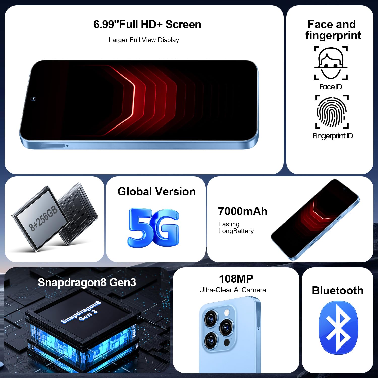 Unlocked I16 ProMax Smartphone - 6.99