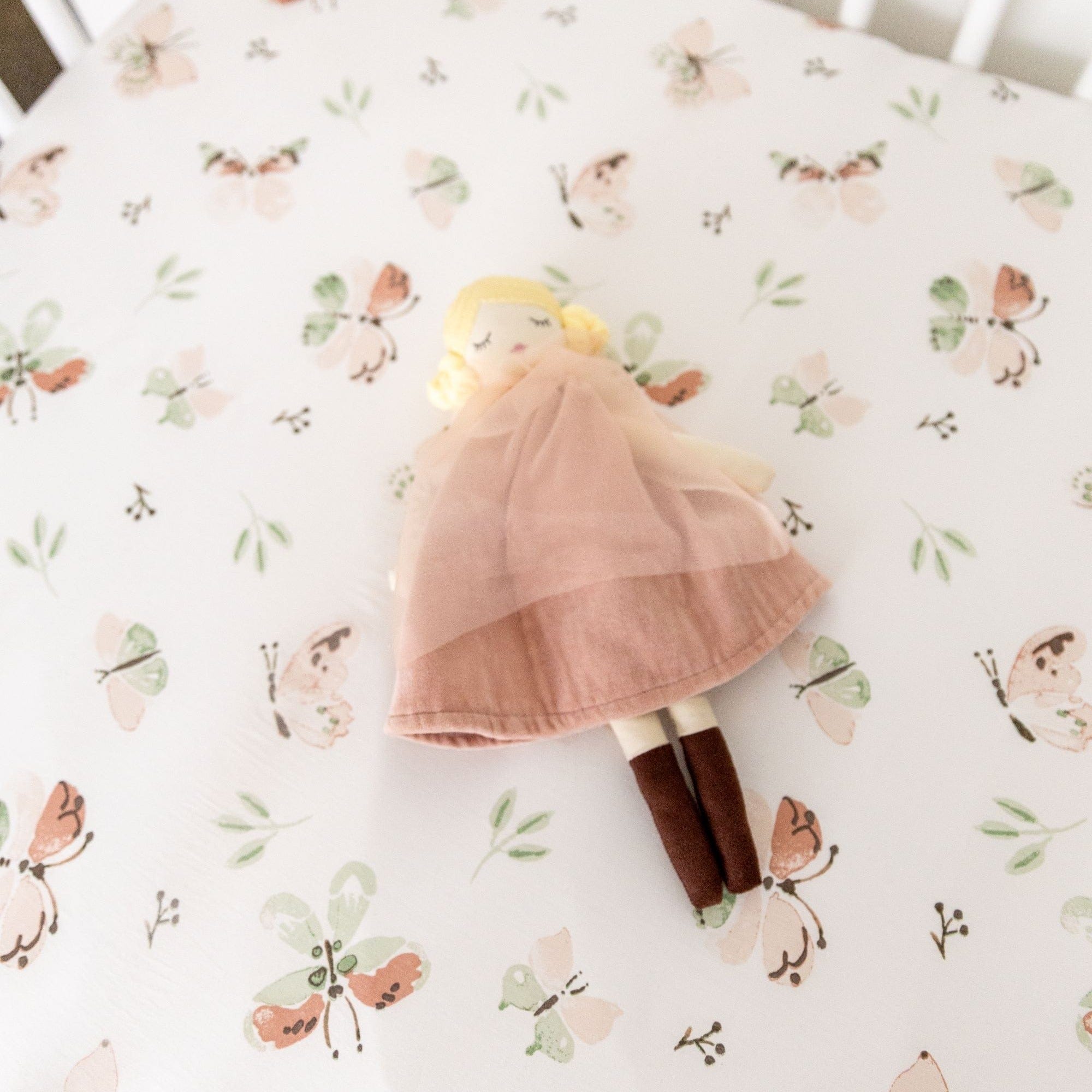 Organic Cotton Crane Baby Parker Fitted Crib Sheet - Soft Hypoallergenic Nursery Bedding for Boys & Girls - Perfect for Nursery, Daycare & Travel Cribs