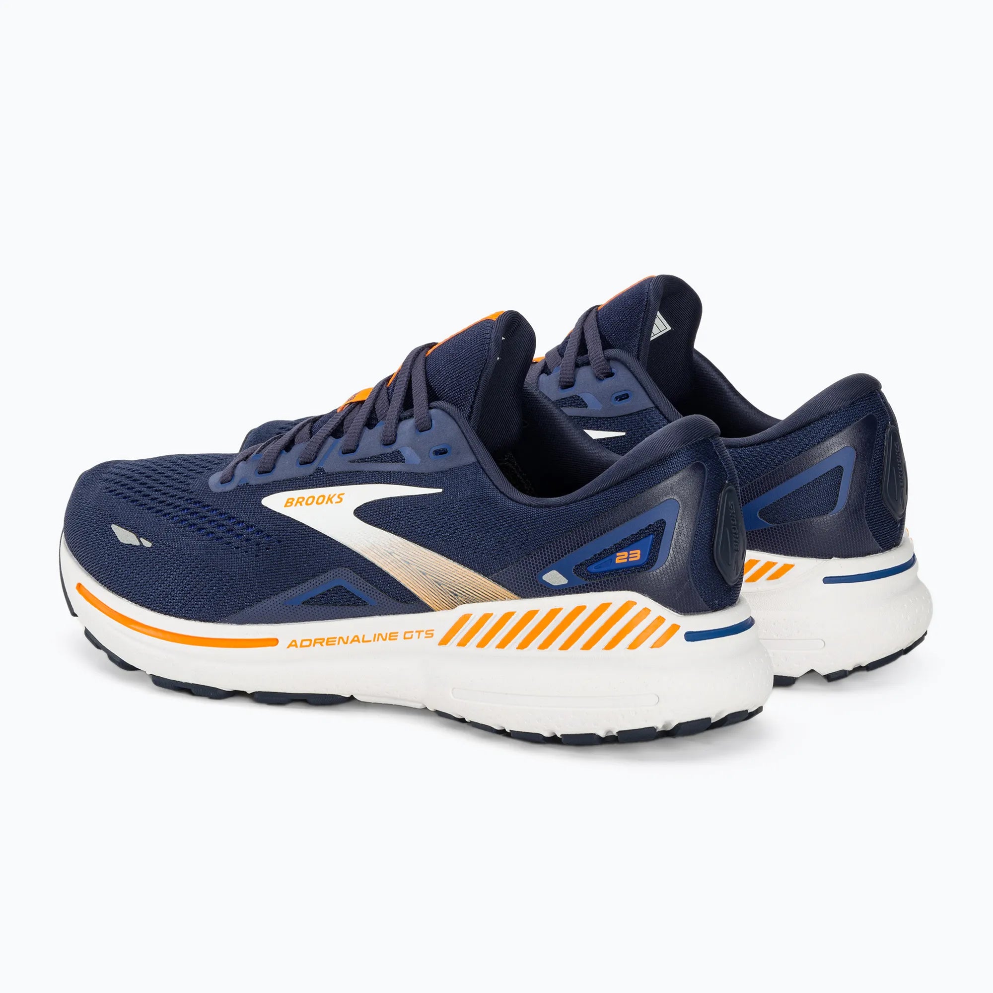 Brooks Men's Adrenaline GTS 23 Running Shoes - 1D486 Peacoat/Ultramarina/Orange - Cushioned Support for Road Running, Jogging & Gym Workouts