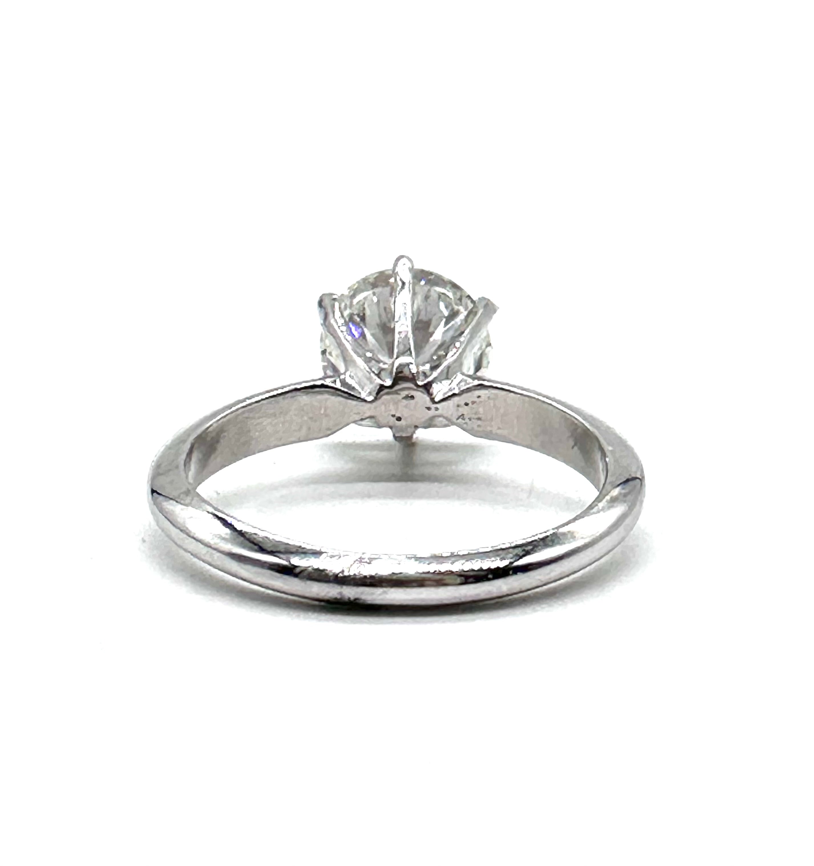 Lab Grown Round Diamond Solitaire Tiffany Ring - 1 Carat D Color VVS1 Clarity Engagement Ring for Women | Perfect for Proposals, Weddings & Anniversaries