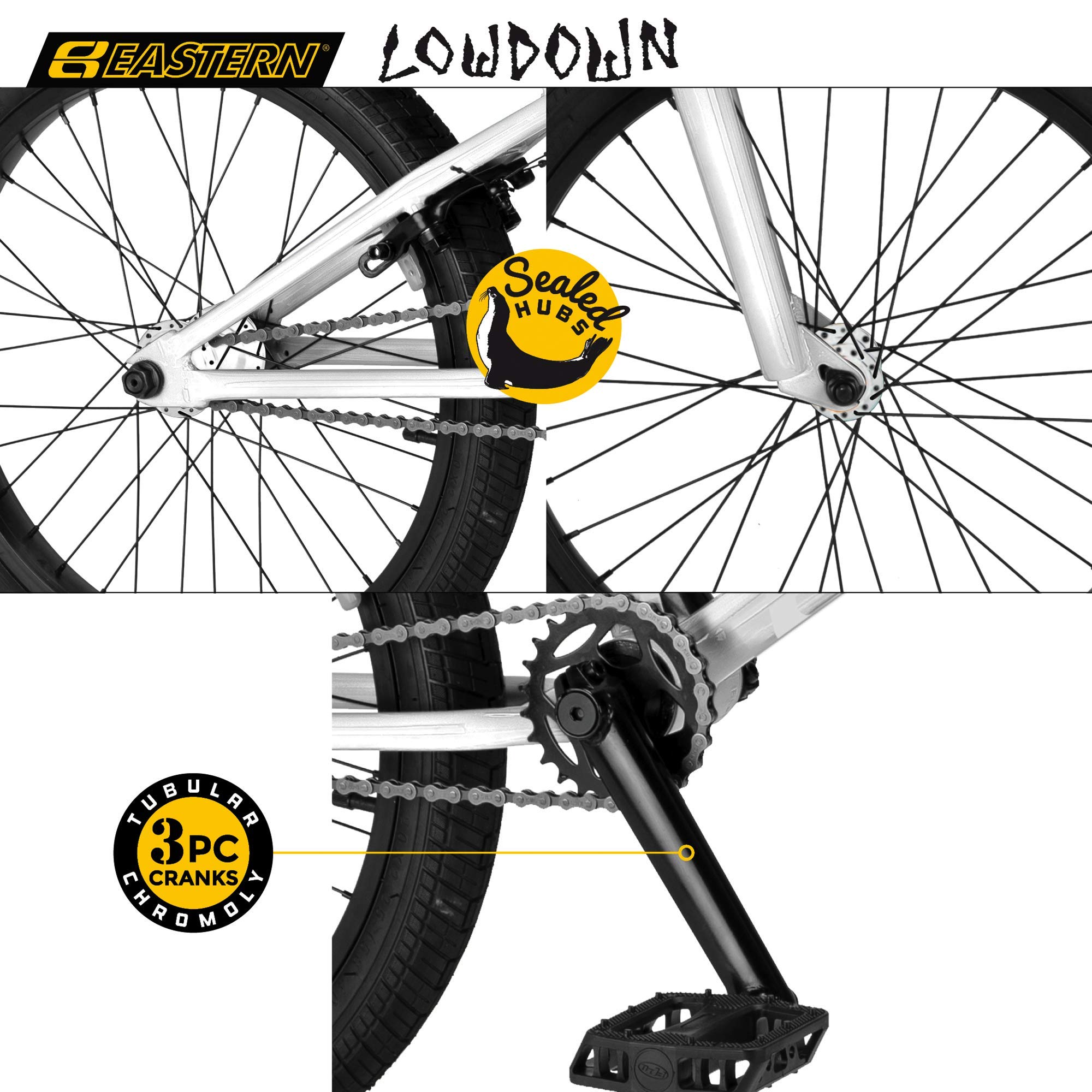 Eastern BMX Bikes - Lowdown Model 20 Inch Freestyle Bike | Lightweight Professional BMX Bike Designed by Riders | Perfect for Street Riding, Park Tricks & BMX Racing