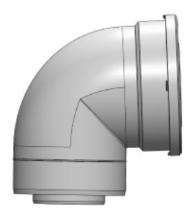 Rinnai 90 Degree Vent Pipe Elbow 224063 - High-Quality HVAC Exhaust Fitting for Water Heaters & Furnaces | Perfect for Home Heating System Installation & Maintenance