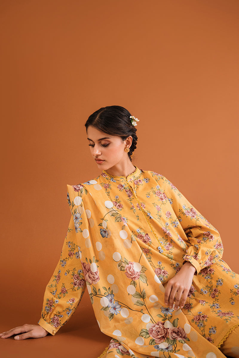 IRIS JOY 3-Piece Printed Lawn Suit for Women - Floral Summer Outfit - Casual & Party Wear - Perfect for Weddings, Picnics & Outdoor Events