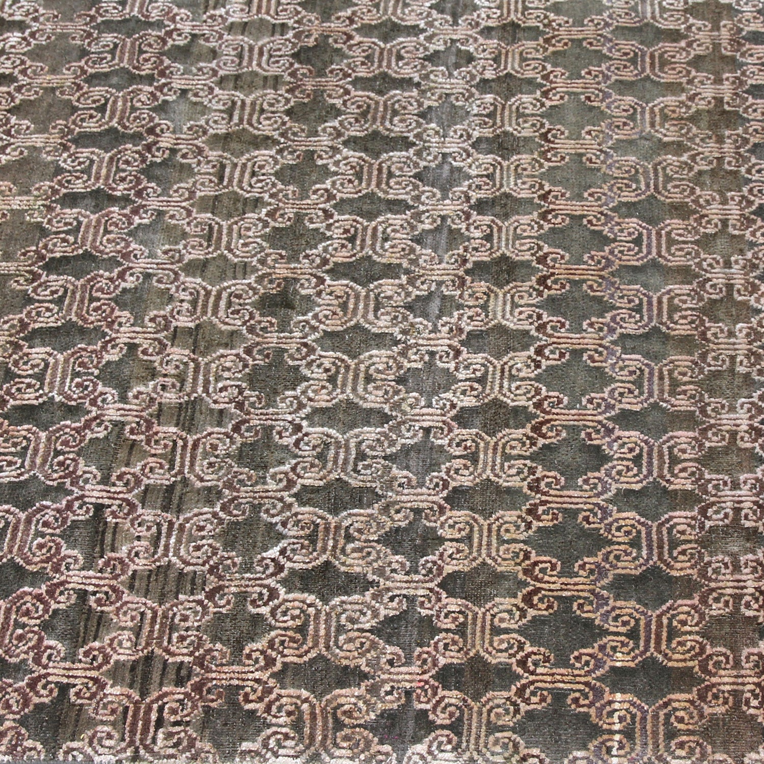 Premium Brown Alchemy Transitional Wool Silk Blend Runner Rug 3' x 14'10 - Elegant Home Decor for Living Room, Bedroom & Hallway
