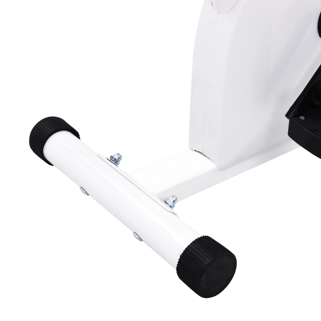 VidaXL White Exercise Bike with Belt Resistance - Indoor Cycling Bike for Home Gym, Cardio Workout & Fitness Training