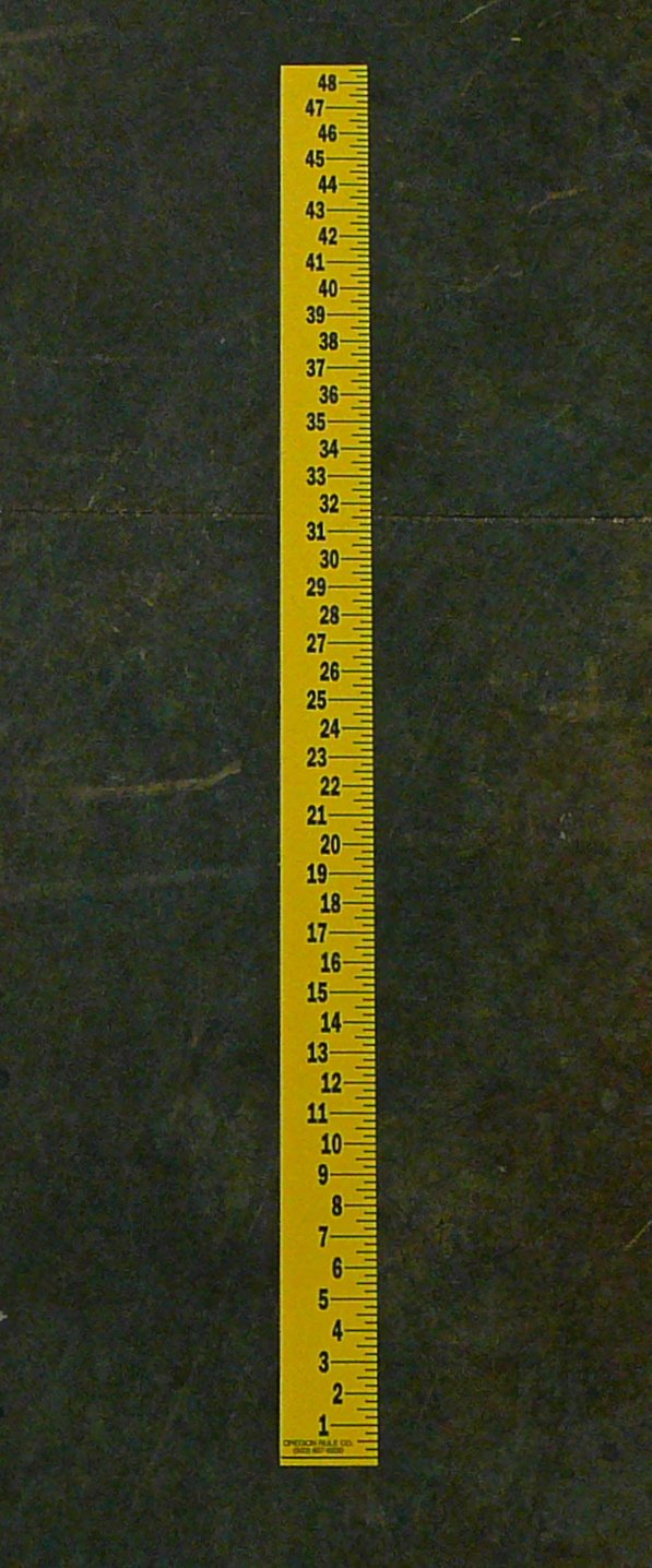 Extra Wide Ruler 3 Inch x 48 Inch - 1/4 Inch Fractional Grads for Woodworking, Construction & DIY Projects - Vertical & Horizontal Measuring Tool for Professionals & Craftsmen
