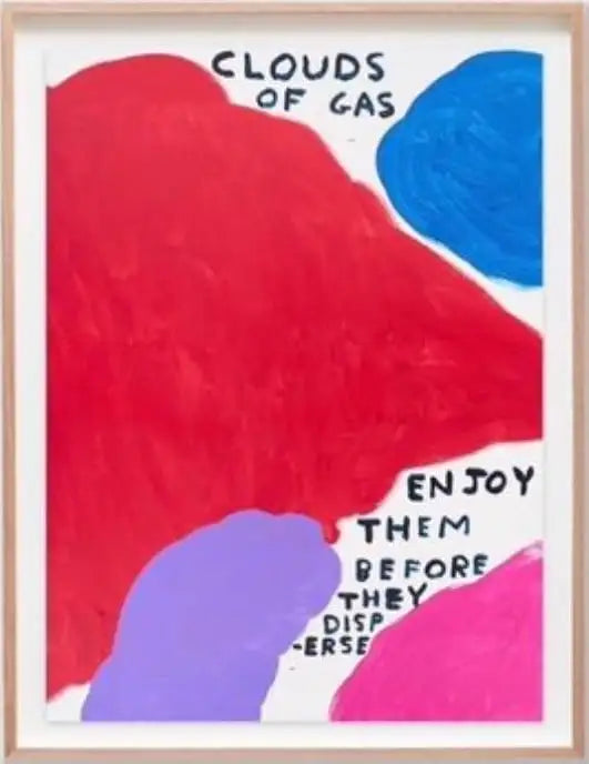 DAVID SHRIGLEY CLOUD OF GAS Art Print - Surreal Wall Decor for Home & Office - Perfect for Modern Living Rooms & Creative Workspaces