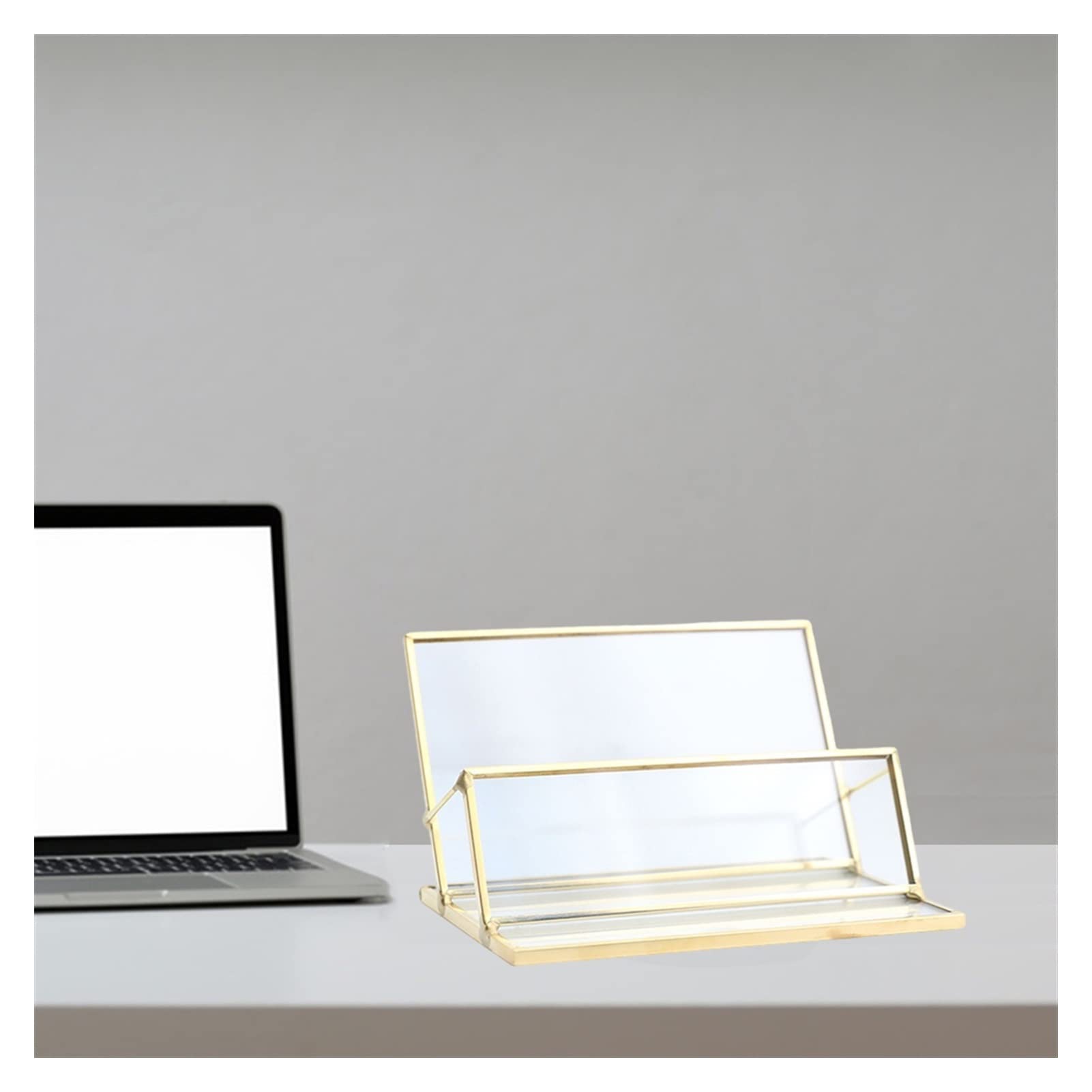 Clear Acrylic Business Card Holder Organizer - 11x7x6.5cm Desktop Storage Display Stand for Home & Office - Perfect for Organizing Business Cards, Credit Cards, and Name Tags on Your Desk