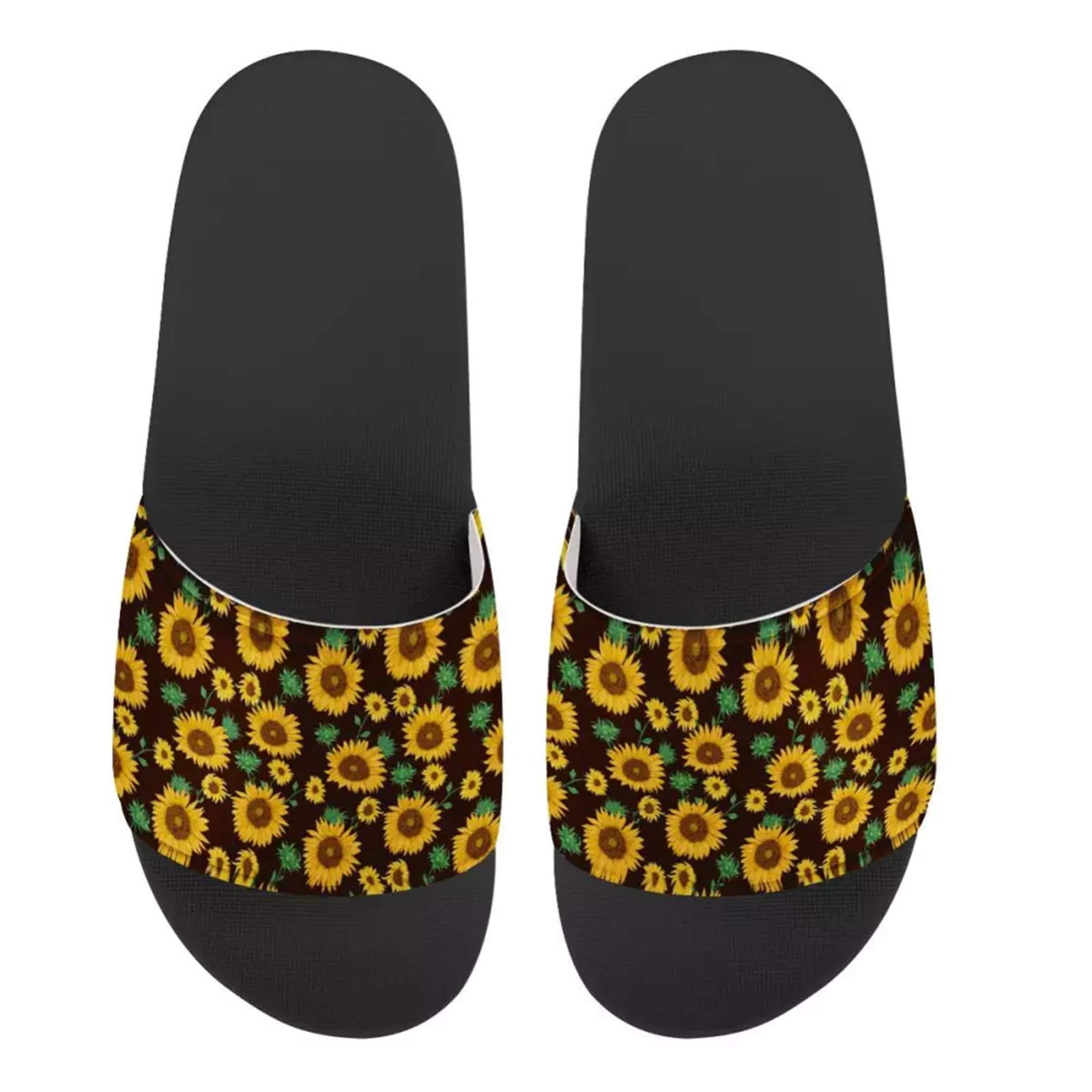 FOR U DESIGNS Women's Sandals - Comfortable Summer Slippers Slides for Indoor & Outdoor Use - Non-Slip House Shoes Perfect for Beach, Hotel, and Home Wear