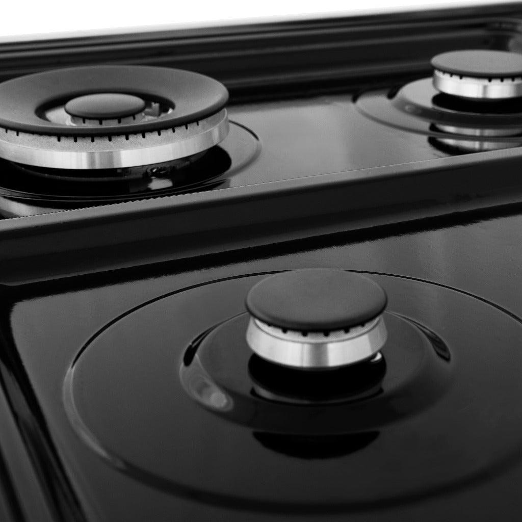 ZLINE 24 Inch 2.8 Cu. Ft. Dual Fuel Range - 4 Burner Gas Cooktop & Electric Convection Oven - Satin Stainless Steel with Blue Matte Door (RAS BM 24) - Perfect for Modern Kitchens & Professional Cooking