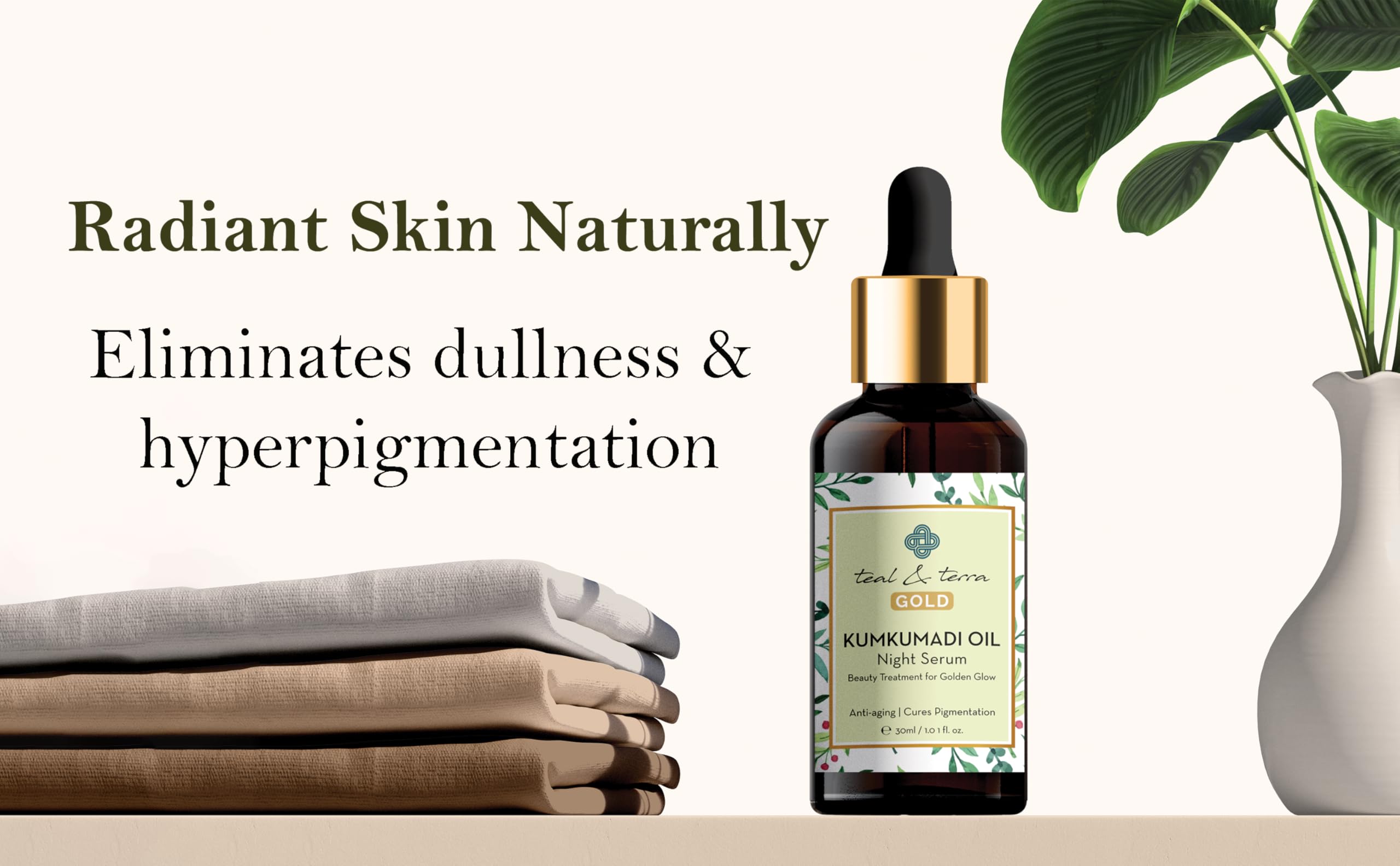 Teal & Terra Kumkumadi Oil (30ml) & Neem Face Wash Set - Skin Brightening Night Serum & Cleanser for Glowing, Even Skin Tone | Ayurvedic Skincare Duo for Dry, Dull & Acne-Prone Skin | Perfect for Night Routine & Travel Skincare