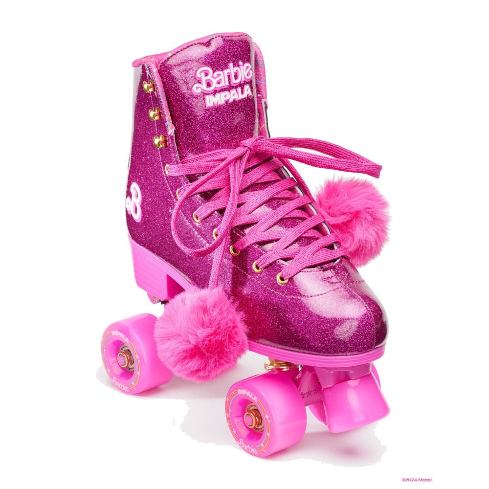 Impala Barbie Quad Roller Skates for Women - Pink Retro Roller Skates with Light-Up Wheels - Perfect for Outdoor Skating, Roller Rinks, and 80s Themed Parties