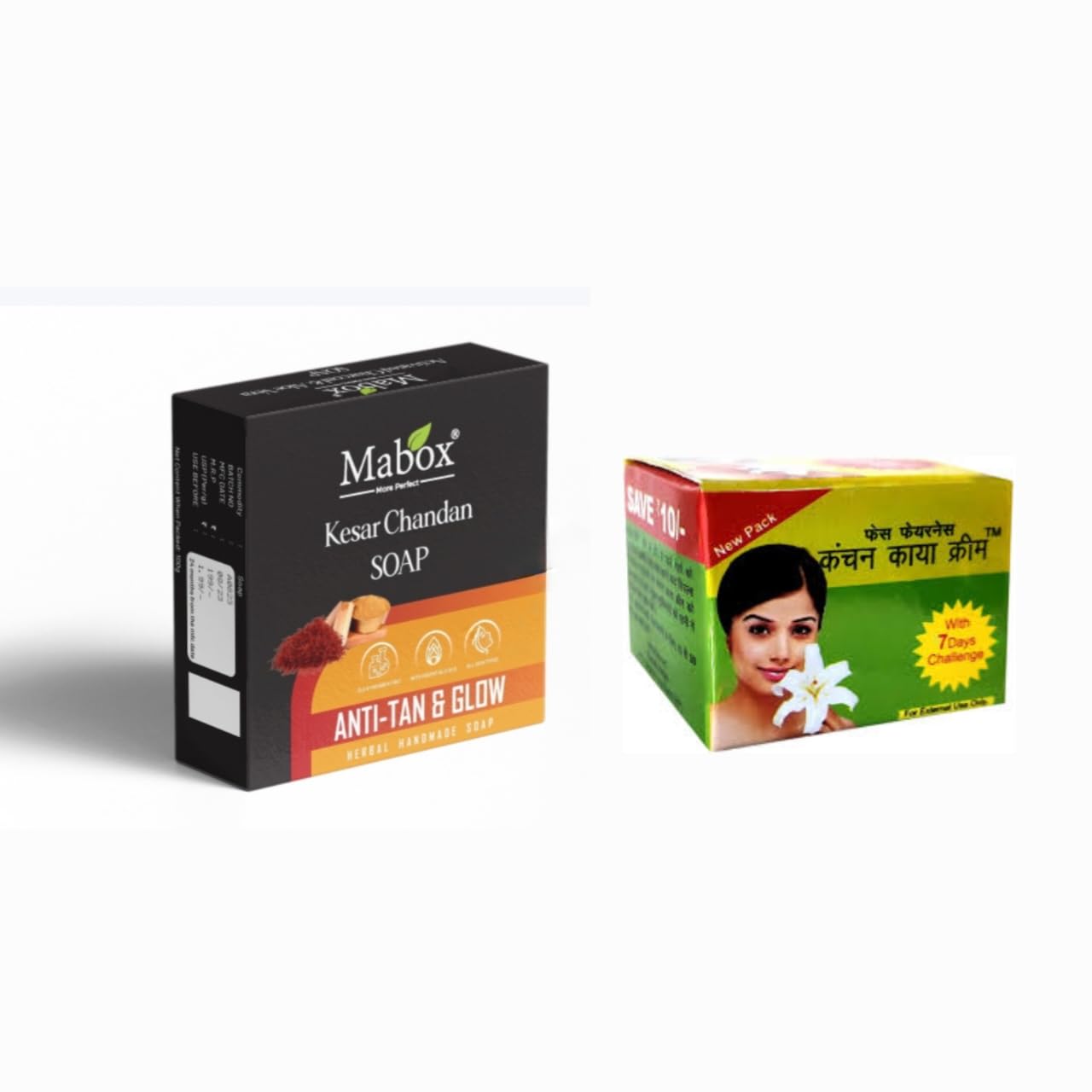 Premium MABOX KESAR CHANDAN Handmade Soap with Kanchan Kaya Cream - Green | Natural Ayurvedic Skincare for Glowing Skin | Perfect for Daily Use & Spa Treatments