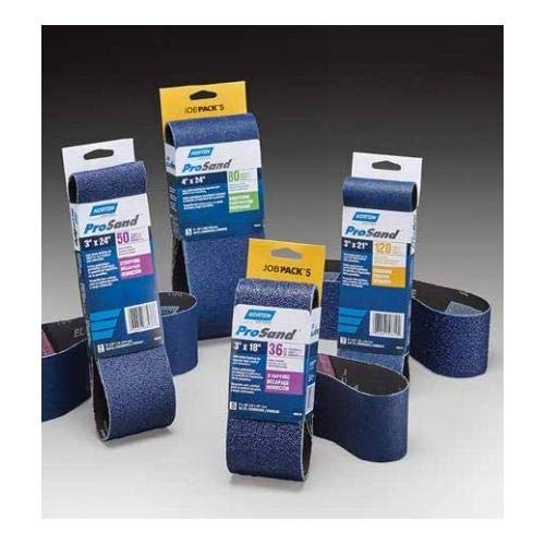 Norton 07660749271 BlueFire Portable Belts - Heavy Duty 3in x 24in Work Belts (Pack of 10) for Construction, Roofing & DIY Projects