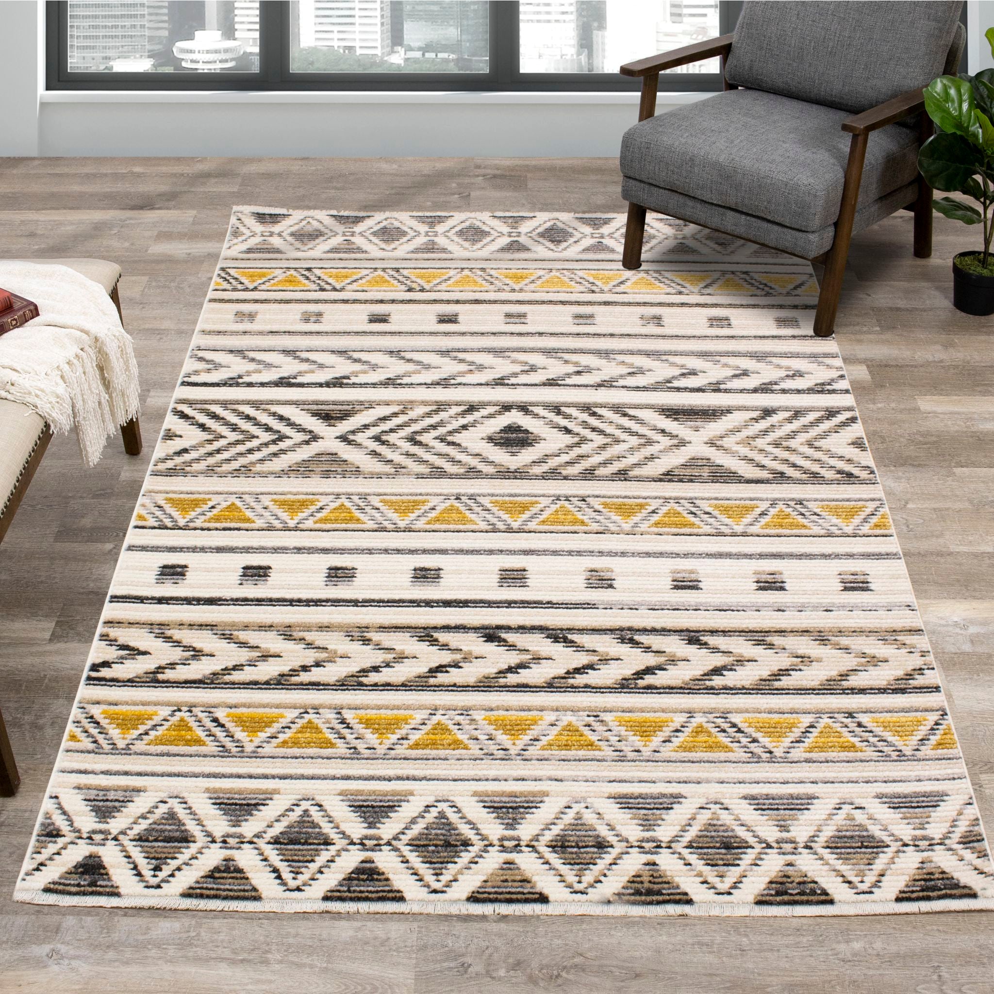 Stylish Calabar Area Rug - Soft and Durable Non-Slip Living Room Carpet for Home Decor | Perfect for Bedroom, Office, and Lounge Spaces