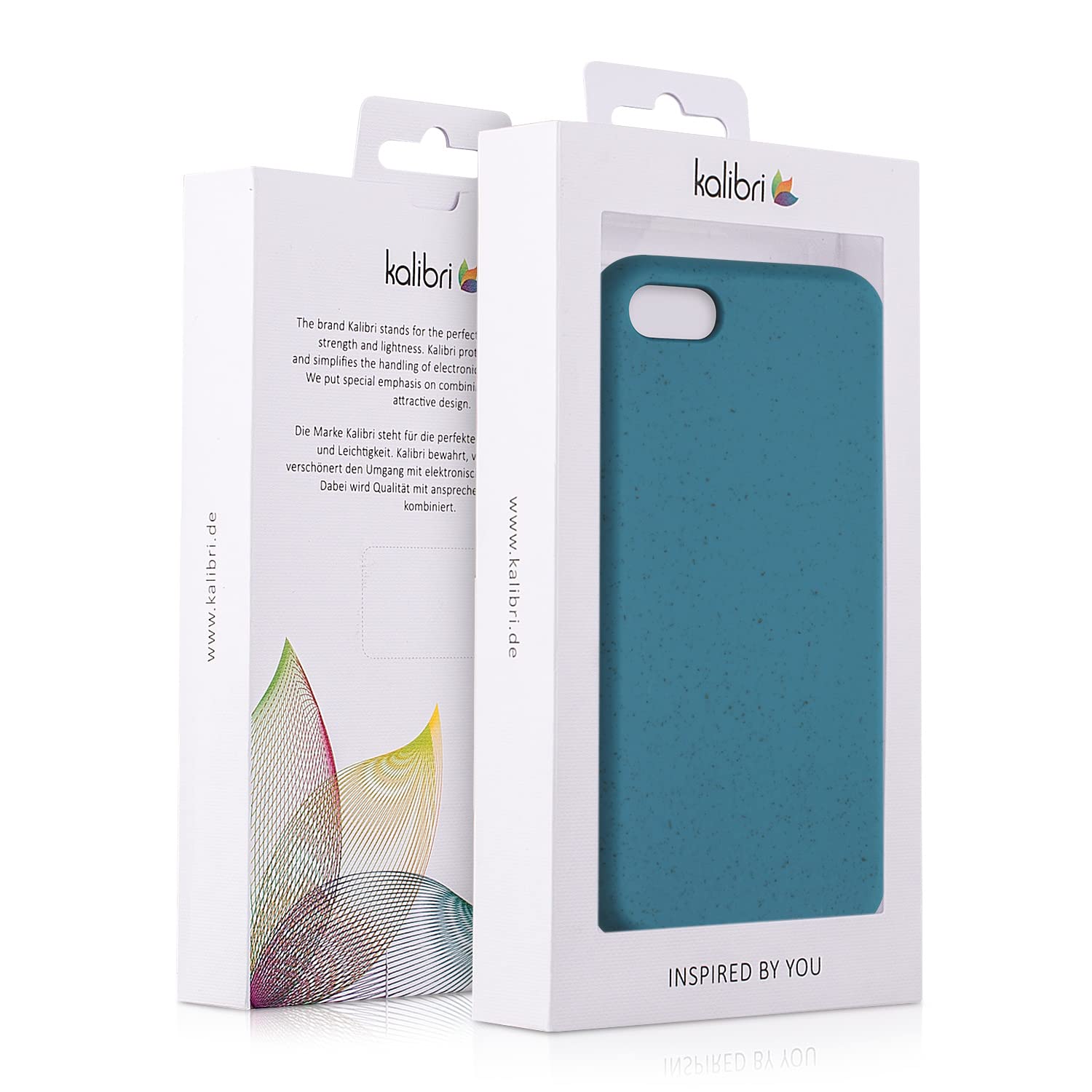 Eco-Friendly Wheat Straw iPhone Case Compatible with iPhone SE 2022/2020 & iPhone 8/7 - Biodegradable TPU Matte Cover in Caribbean Blue - Perfect for Daily Use, Travel & Outdoor Activities