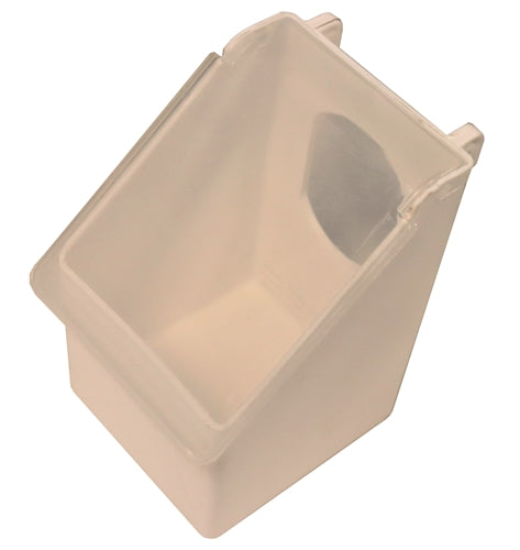 Plastic 1 Hole Bird Feeder for Quails, Pigeons & Doves - Outdoor Cage Attachment - Easy Fill Design for Backyard & Garden Bird Watching