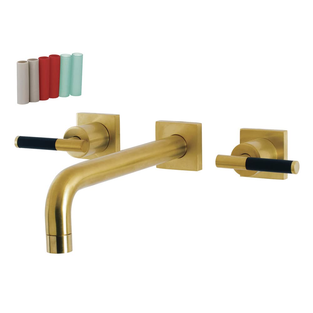 Kingston Brass KS6027CKL 10-Inch Brushed Brass Kaiser Tub Faucet - Perfect for Bathroom Renovation & Luxury Spa Experience