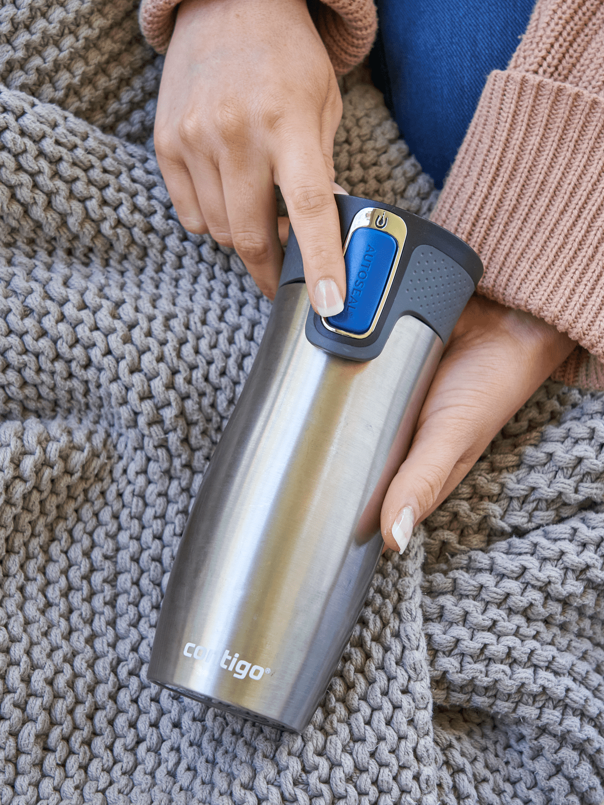 Contigo West Loop 2.0 Stainless Steel Thermal Mug 16oz (470ml) - Leak-Proof Vacuum Insulated Travel Coffee Tumbler for Hot & Cold Drinks - Perfect for Commuting, Office & Outdoor Activities